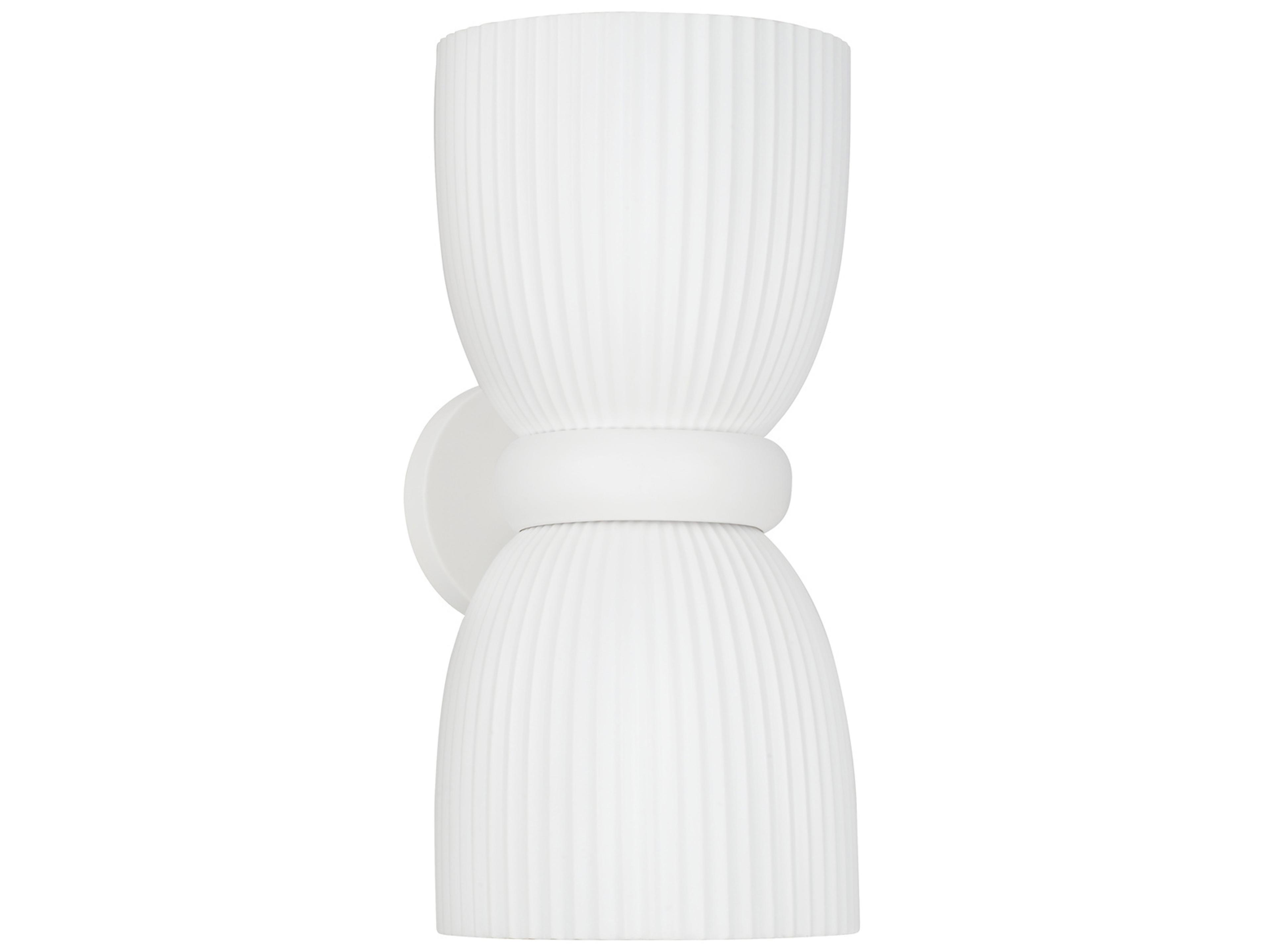 Mallory 2-Light Ceramic White Wall Sconce