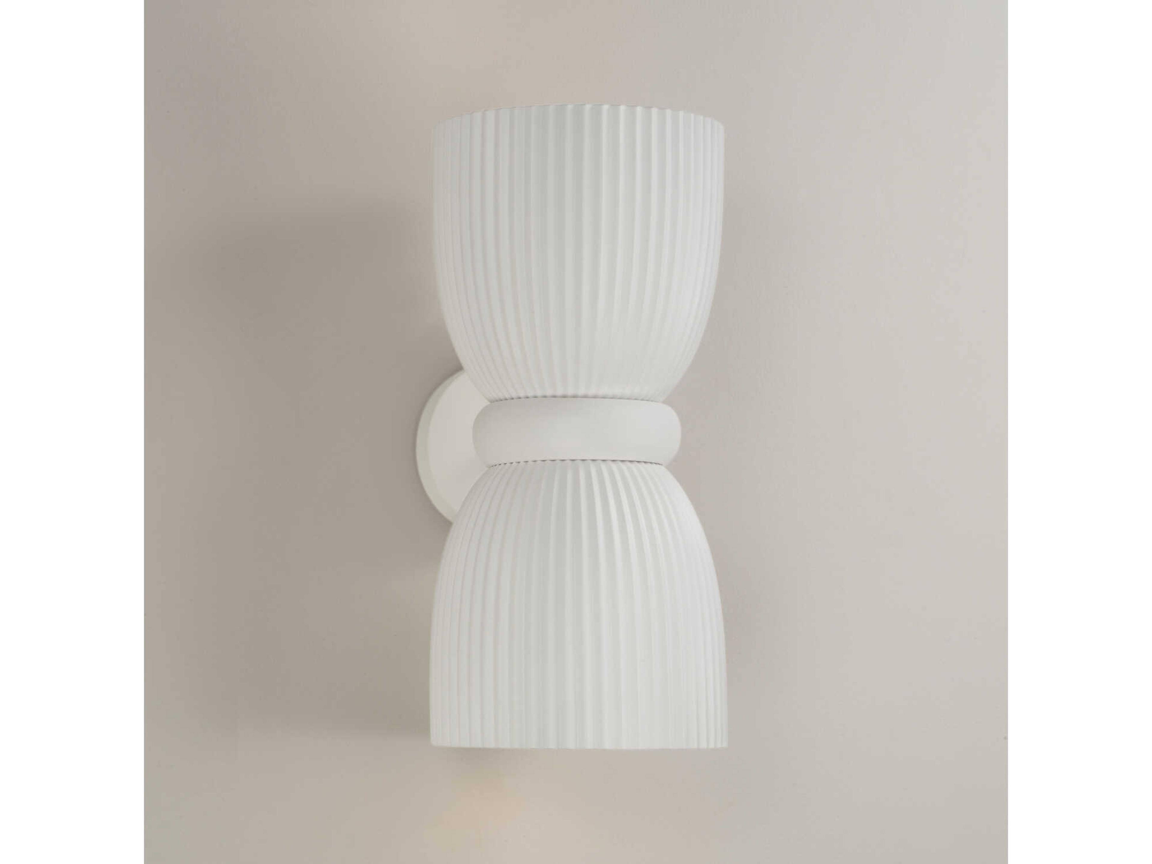 Capital Lighting Mallory 2-Light Ceramic White Wall Sconce