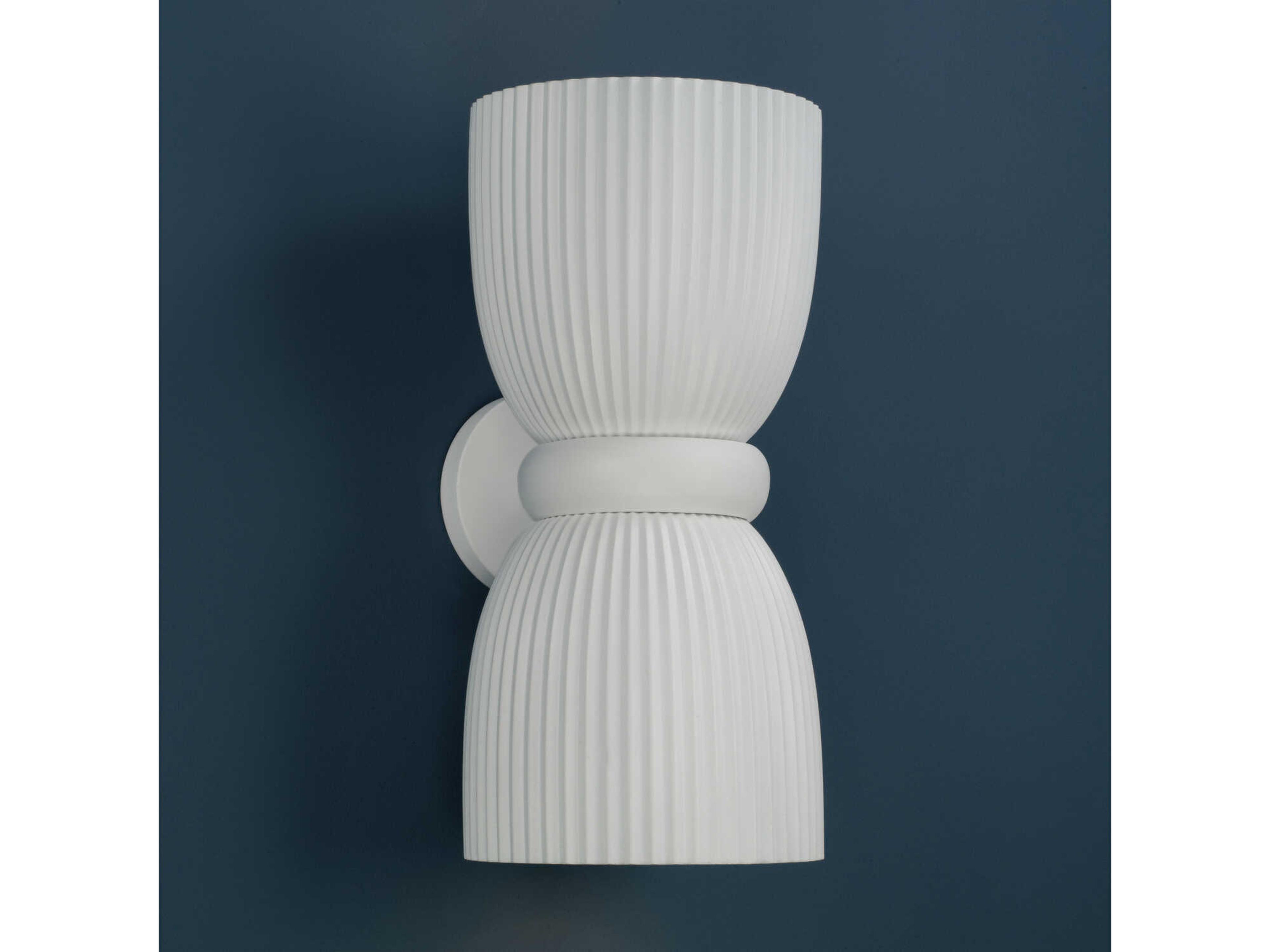 Capital Lighting Mallory 2-Light Ceramic White Wall Sconce