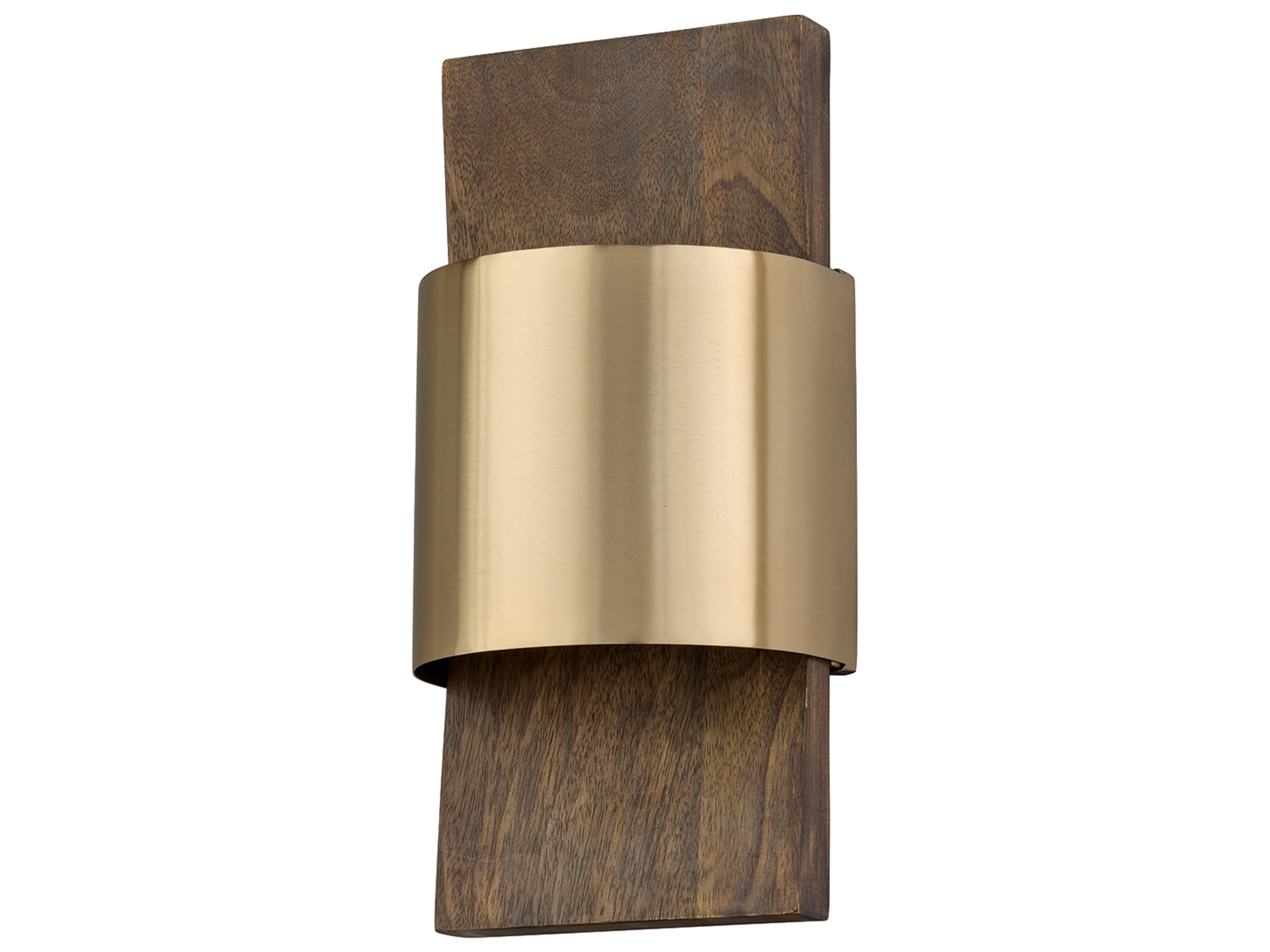 Sidney 1-light Nordic Wood And Matte Brass Wall Sconce