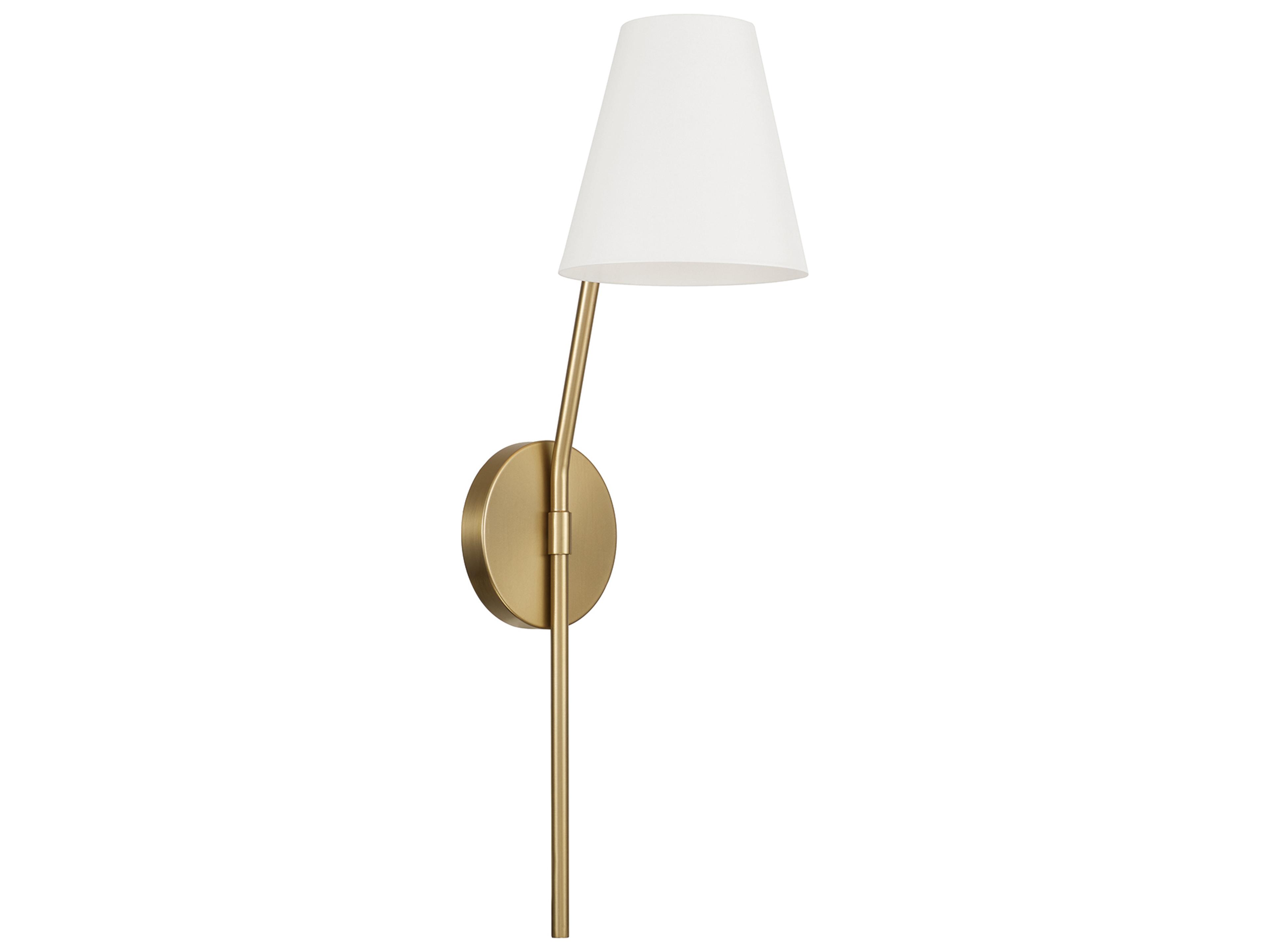 Cami 1-light Aged Brass And White Wall Sconce