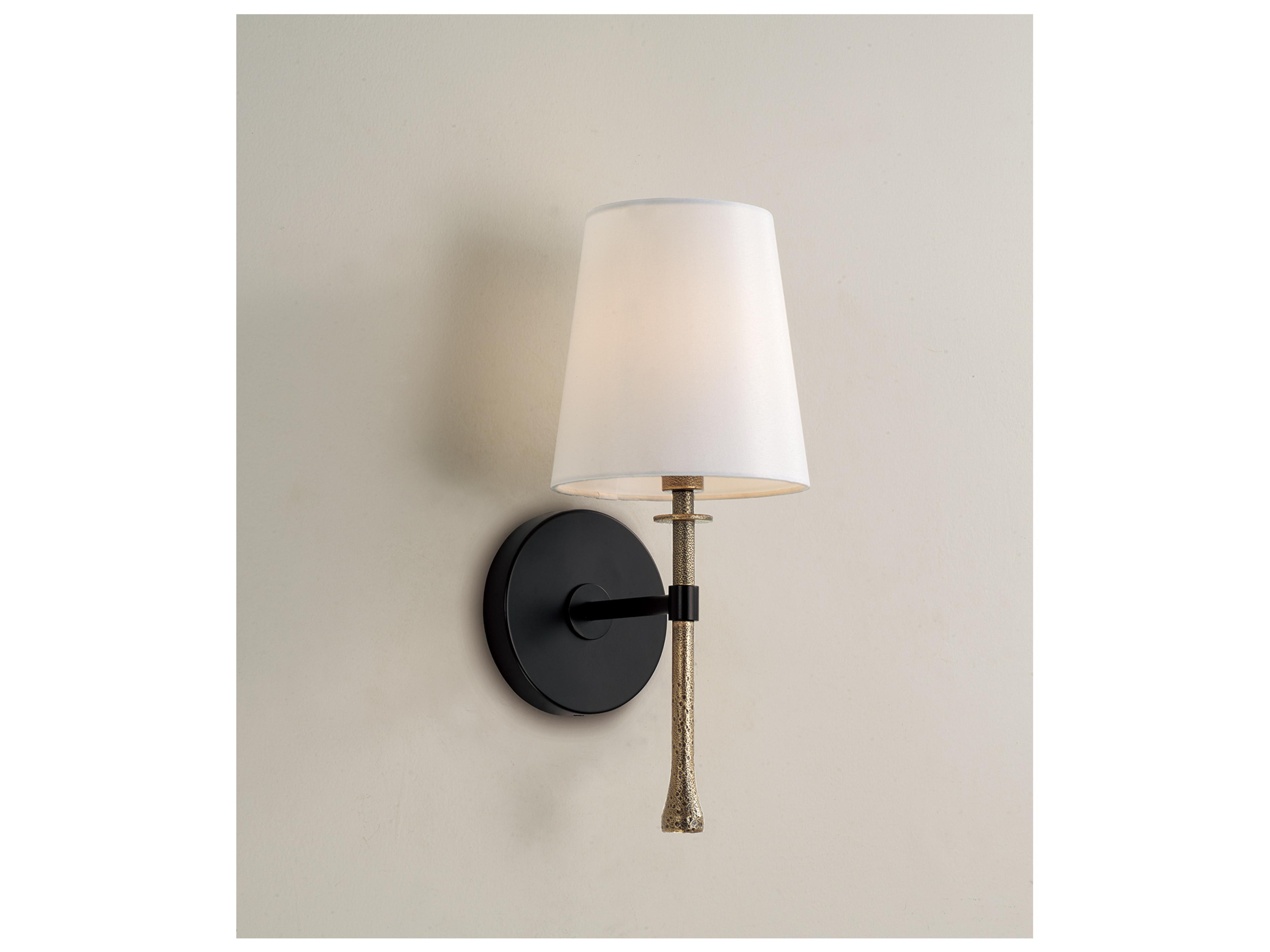 Capital Lighting Hollis 1-light Matte Black With Hammered Gold Wall Sconce