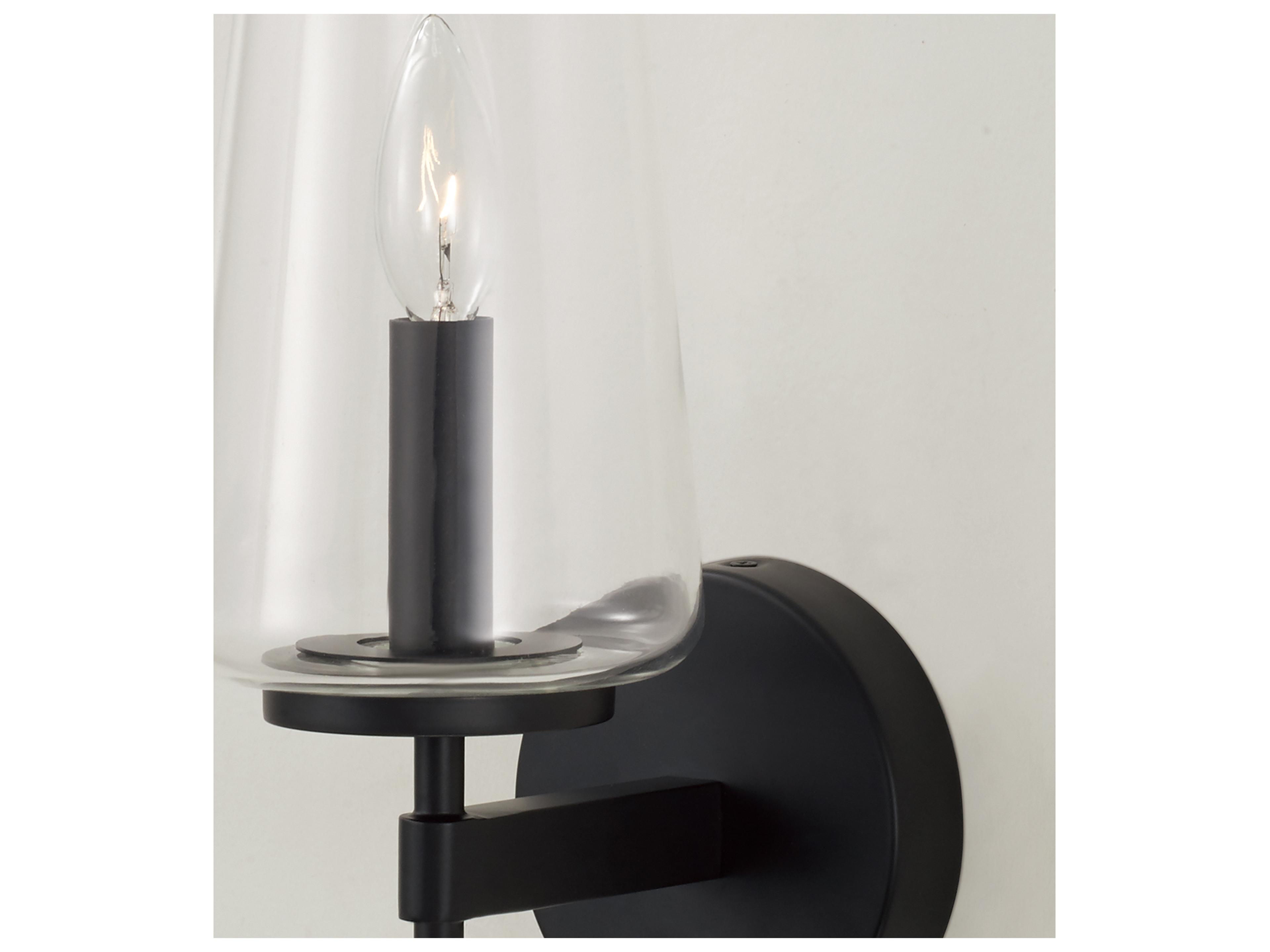 Capital Lighting Aaron 1-light Matte Black Wall Sconce