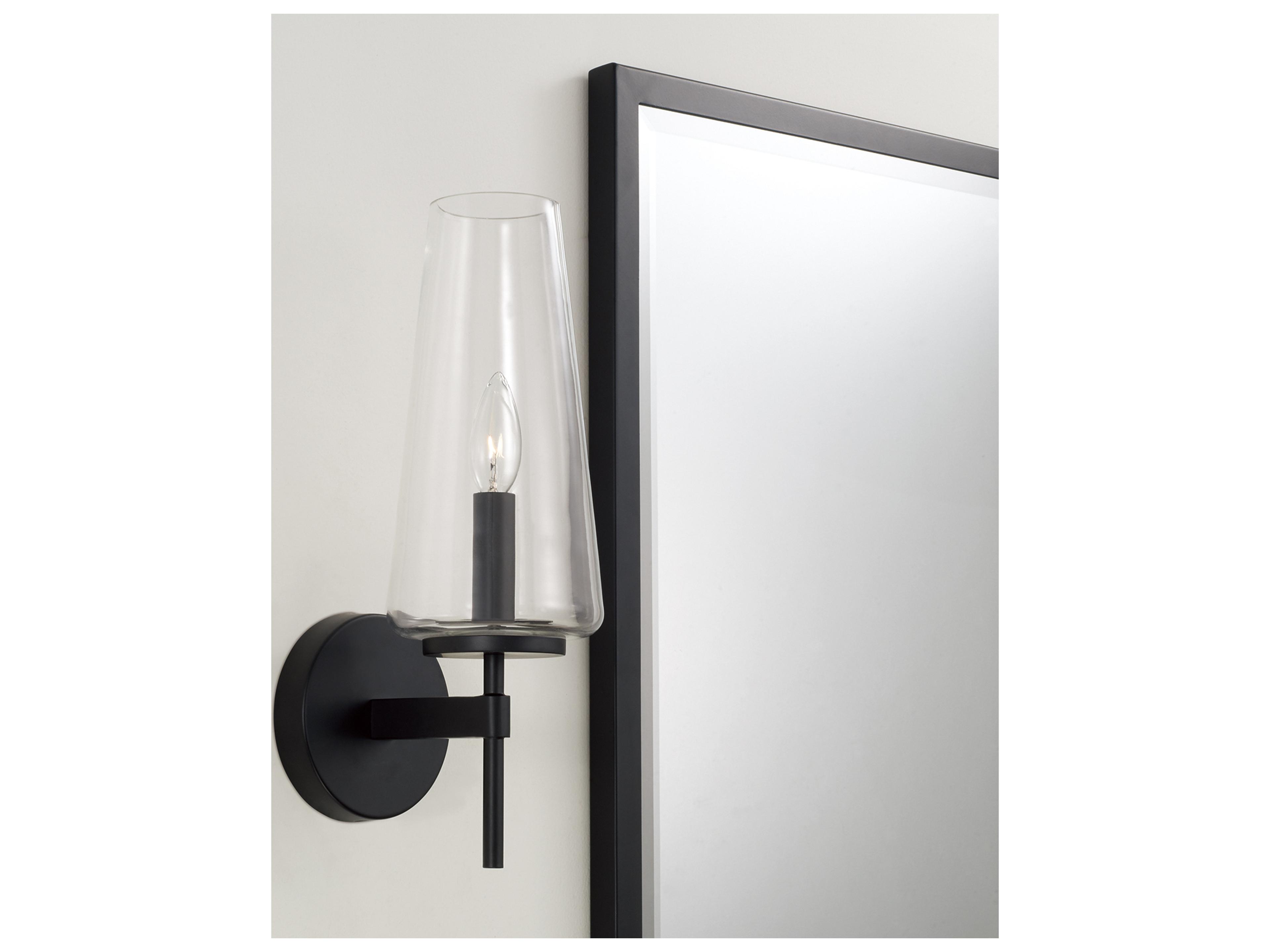 Capital Lighting Aaron 1-light Matte Black Wall Sconce