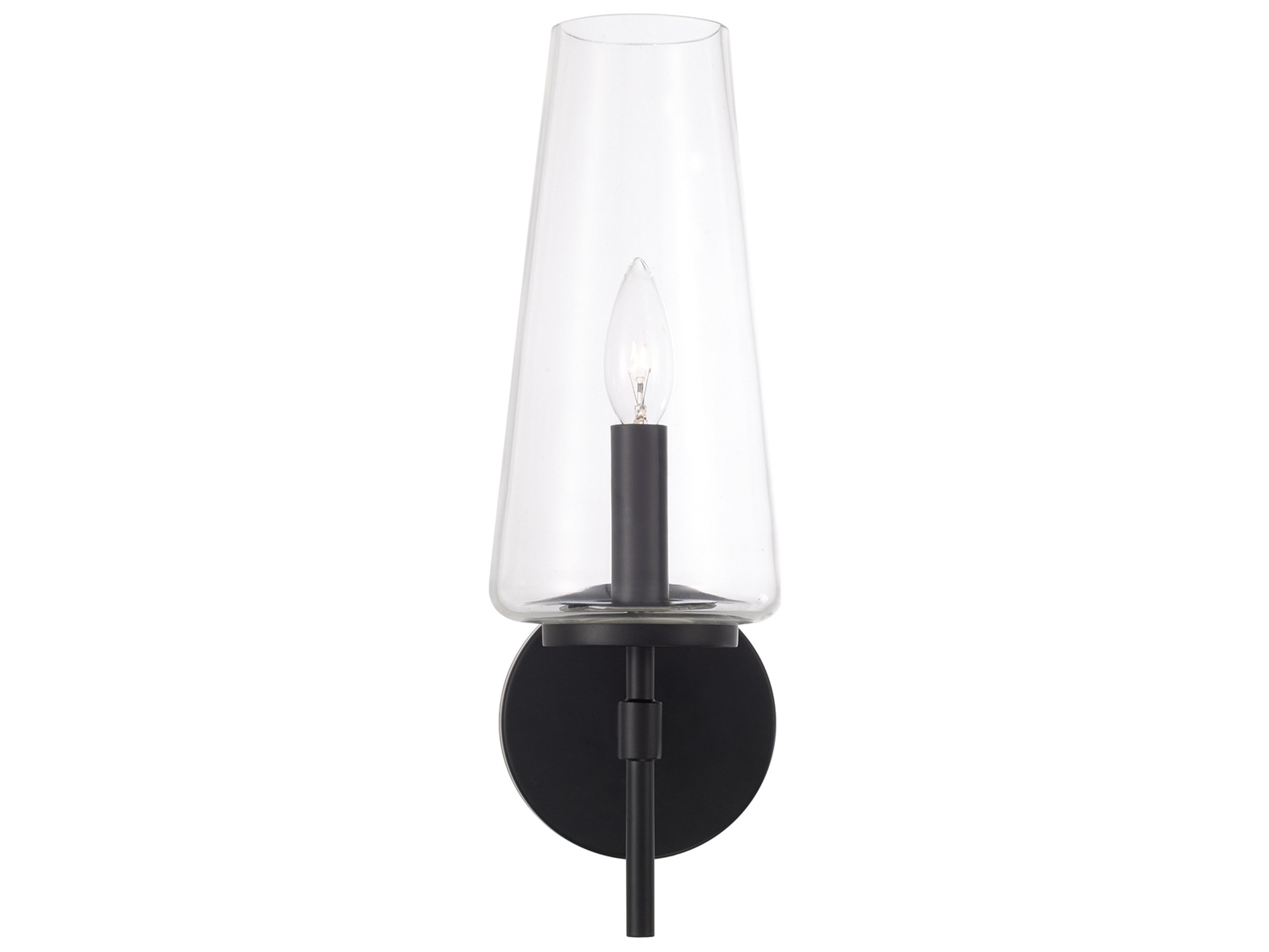 Capital Lighting Aaron 1-light Matte Black Wall Sconce