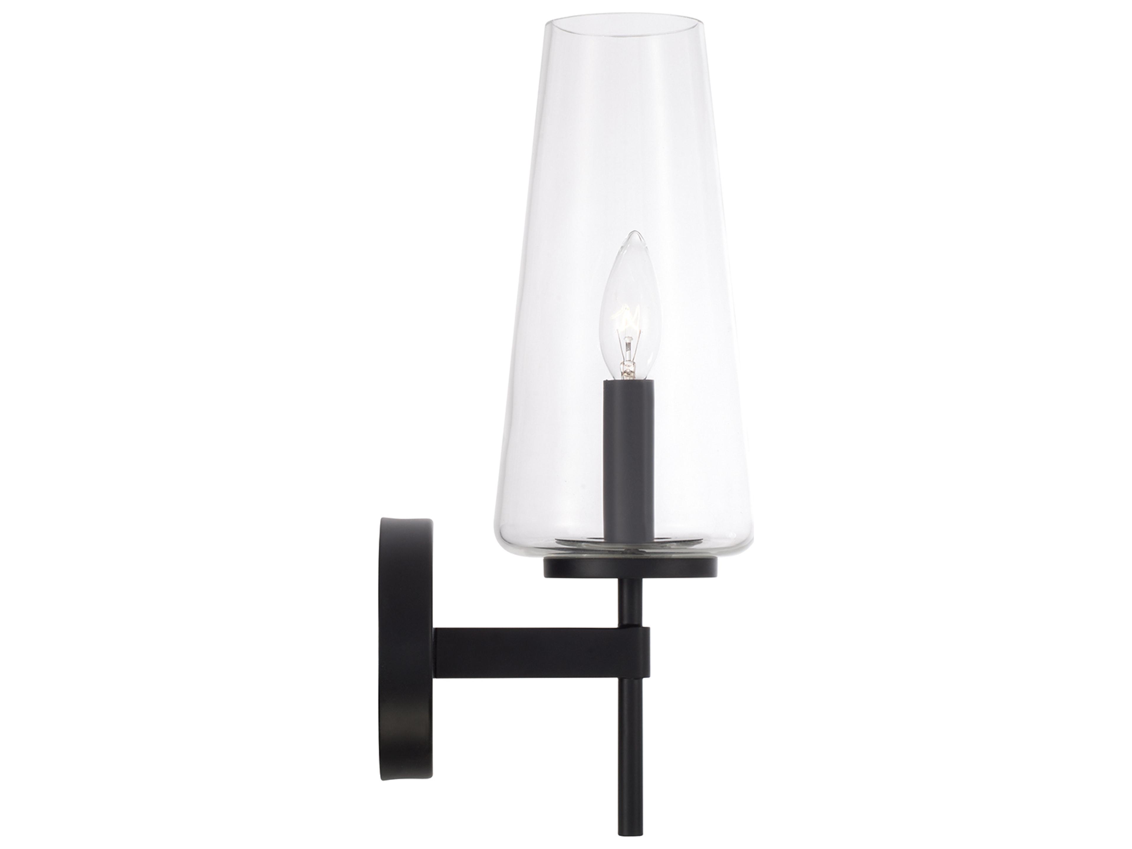 Capital Lighting Aaron 1-light Matte Black Wall Sconce