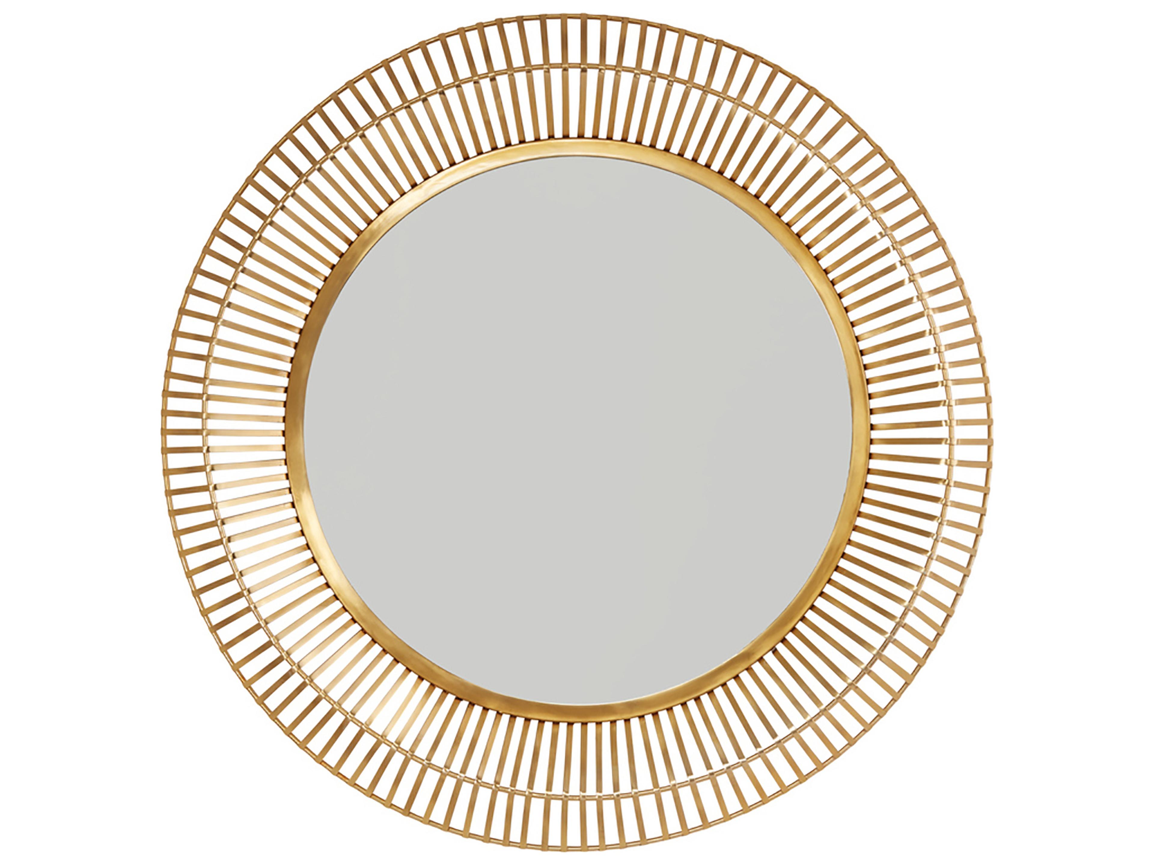 Matte Brass Round Wall Mirror
