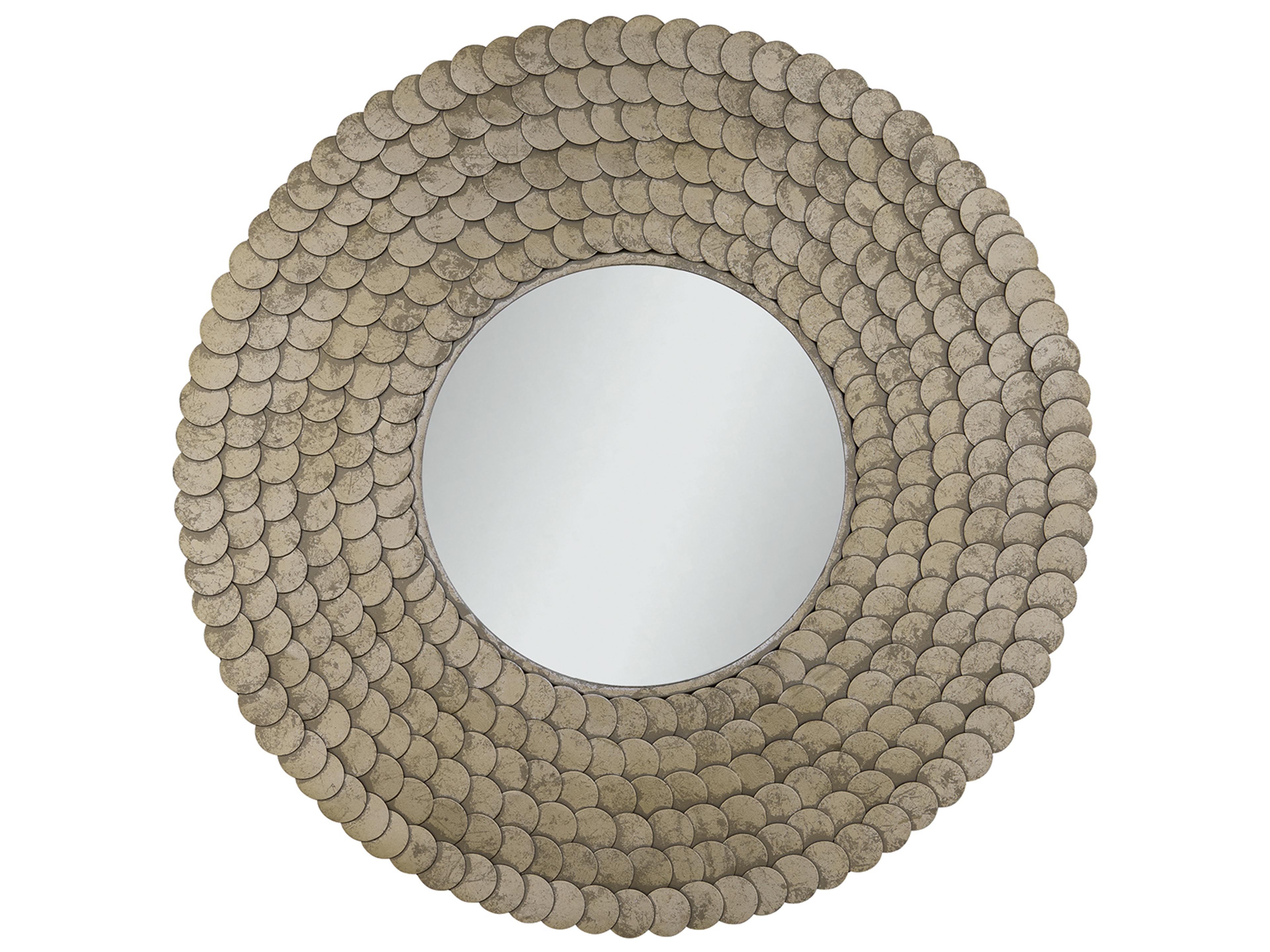 Delphine Grecian Luster Wall Mirror Round