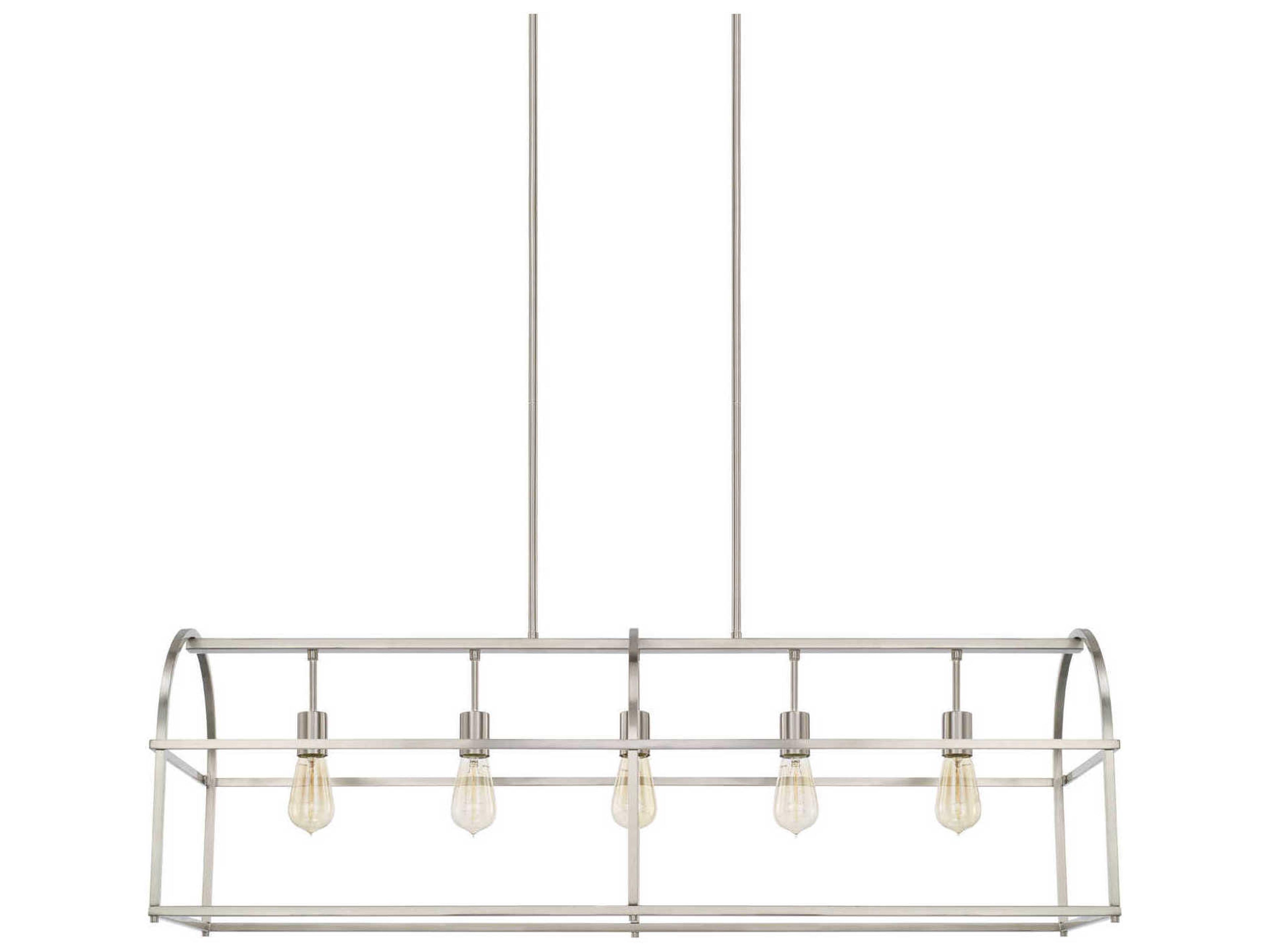 Aubrey 5-Light Brushed Nickel Island Pendant