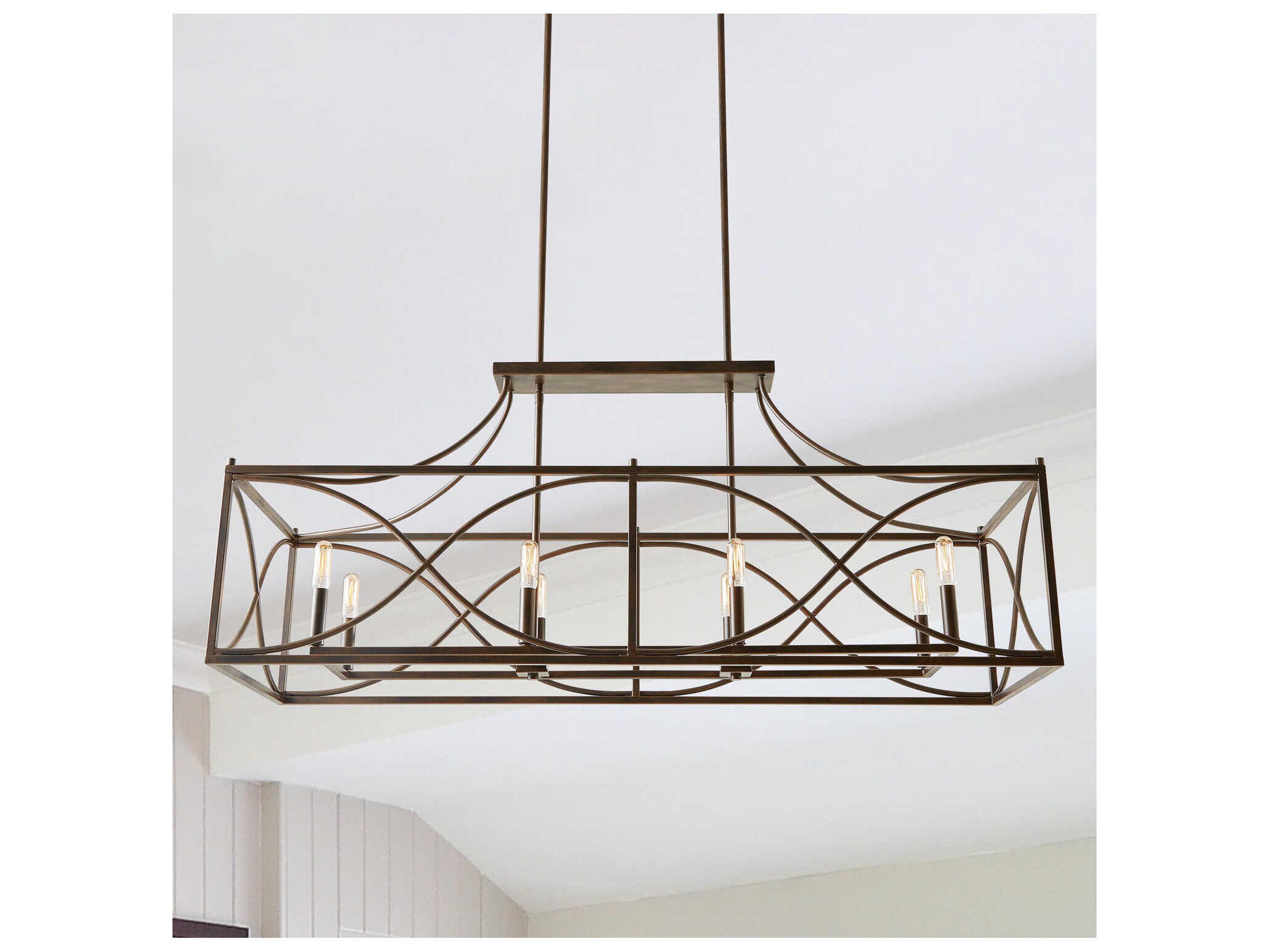 Capital Lighting Tybee 8-Light Nordic Grey Island Pendant