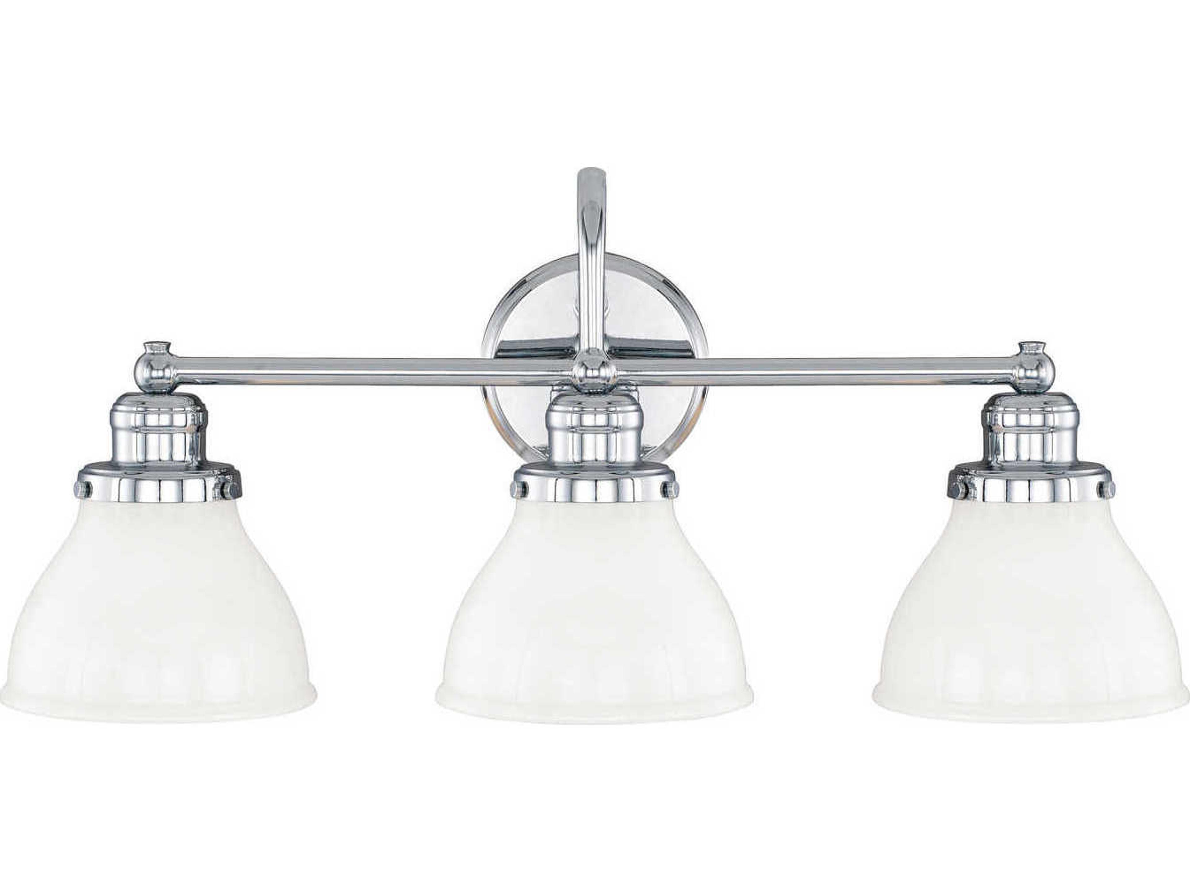 Baxter 3-Light Chrome Glass Vanity Light