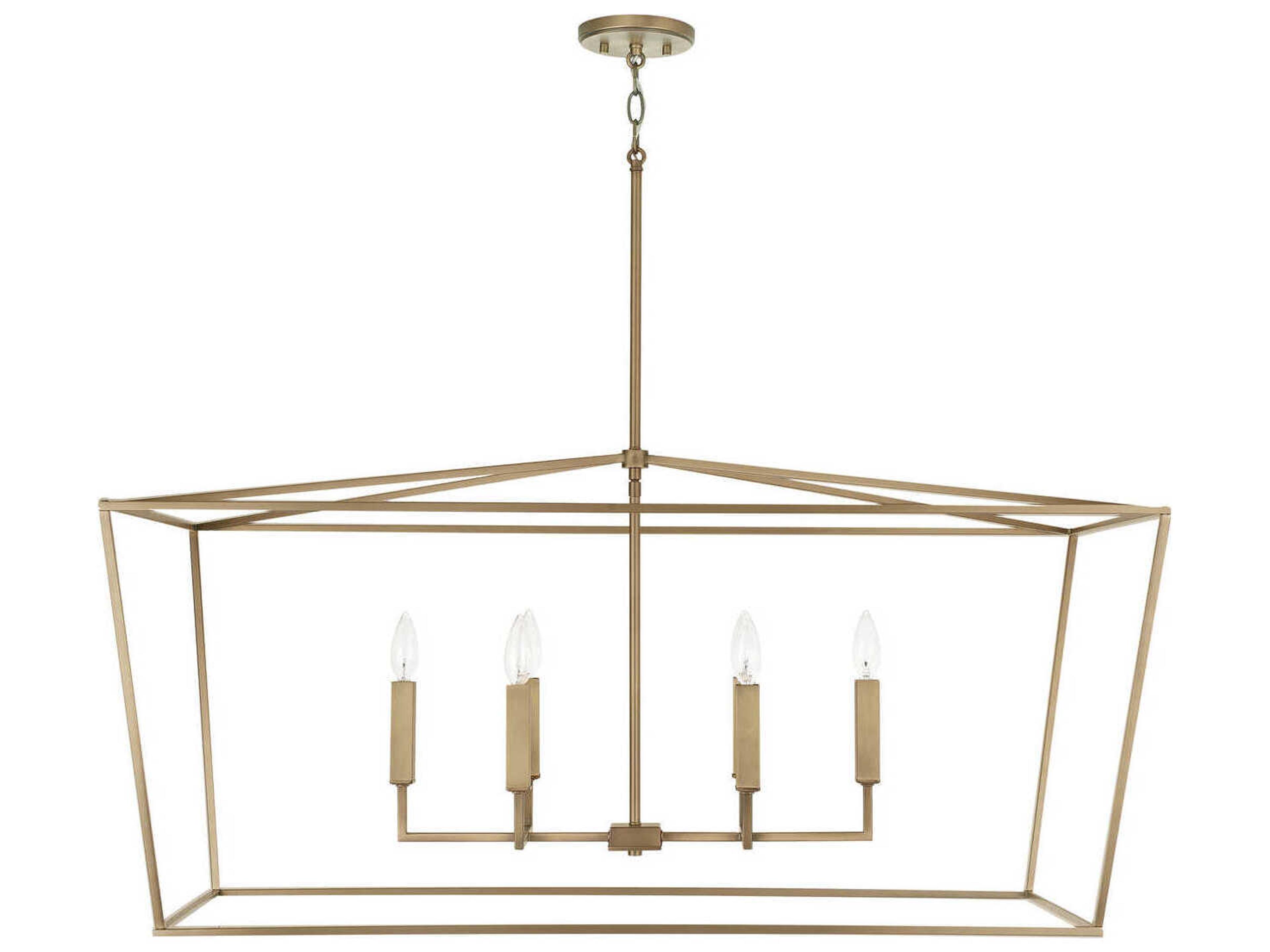 Thea 6-Light Aged Brass Island Pendant