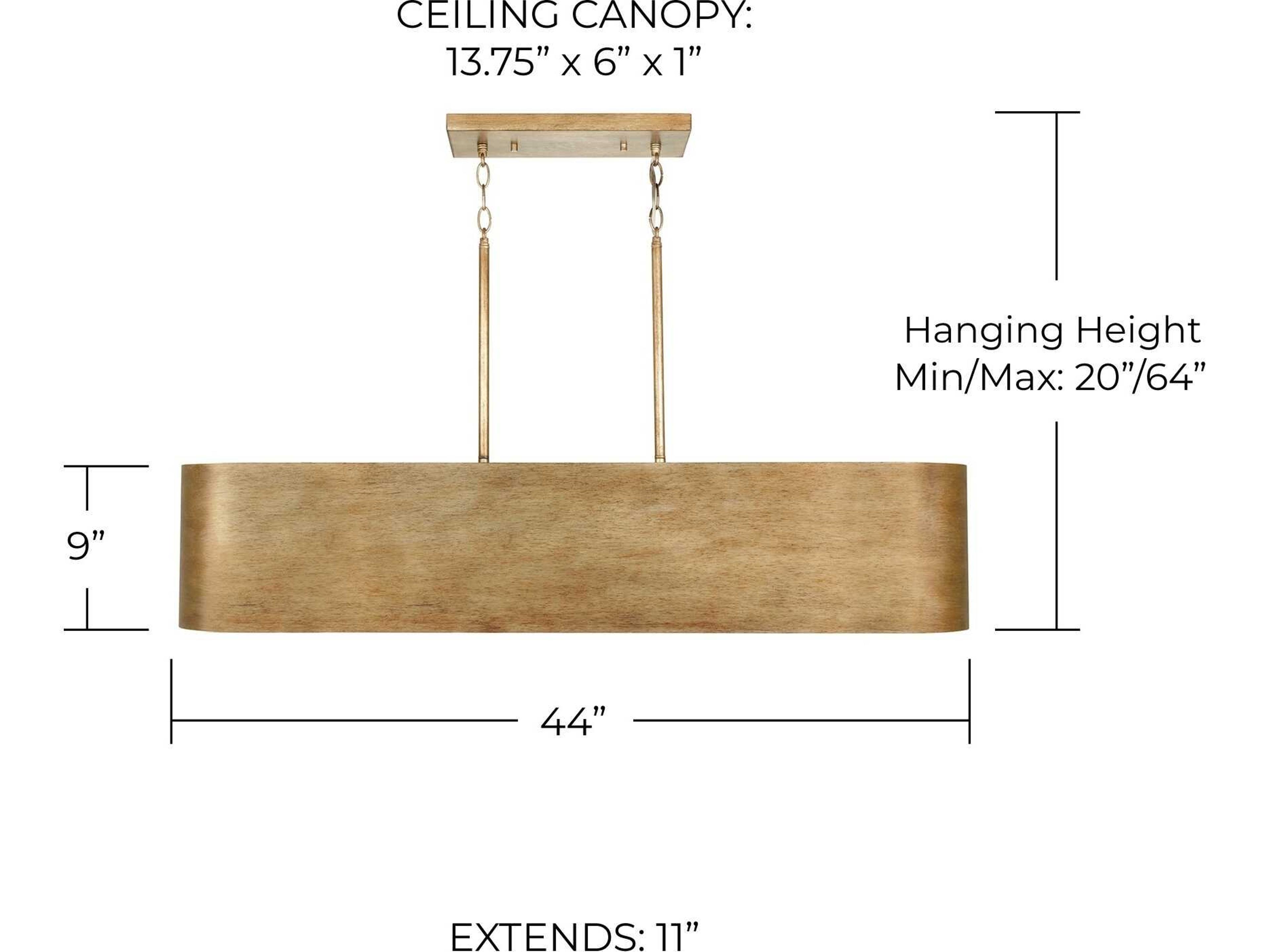 Capital Lighting Jude 5-Light Mystic Luster Gold Island Pendant