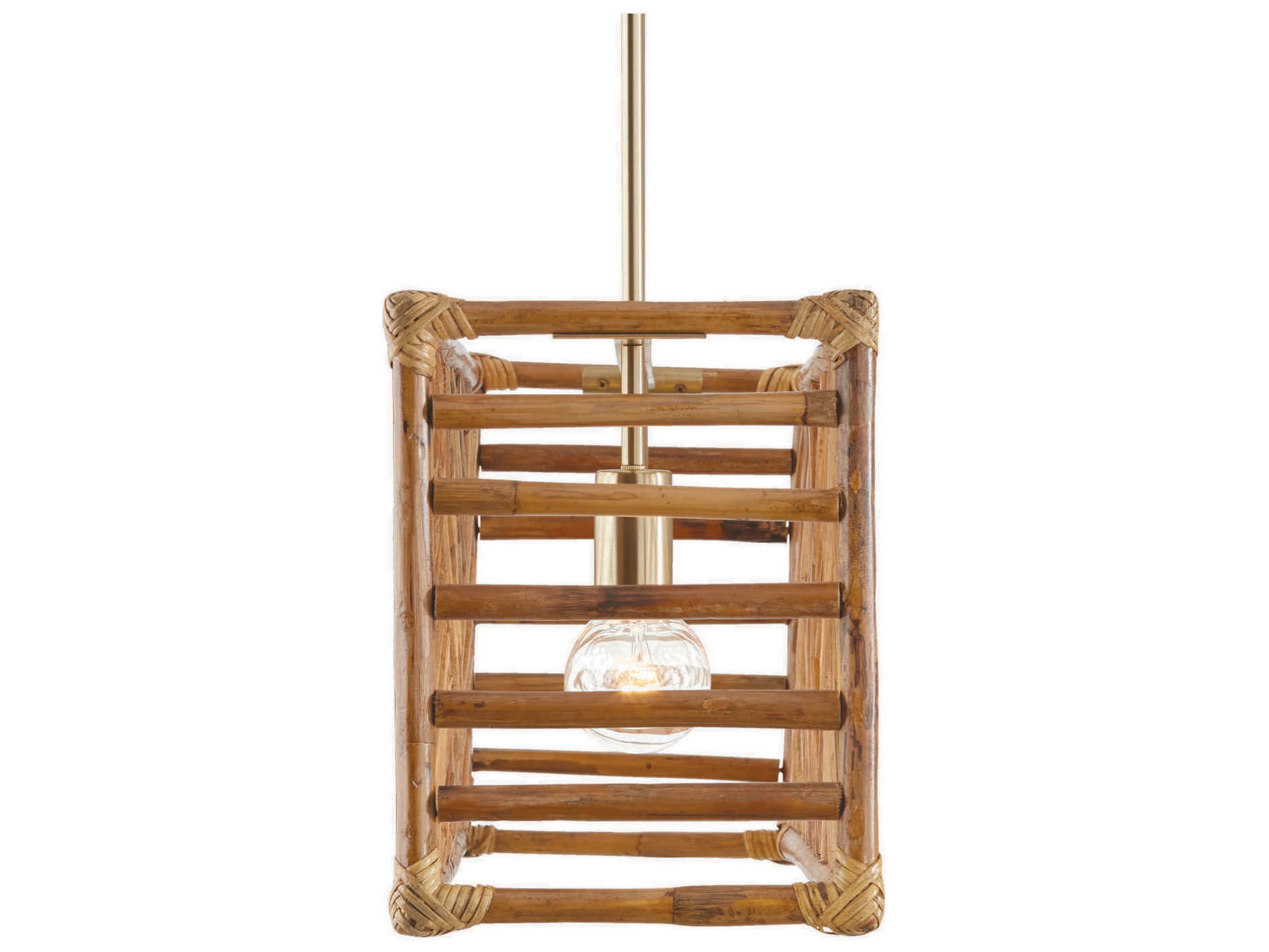 Capital Lighting Soleil 3-Light Matte Brass Brown Geometric Island Pendant