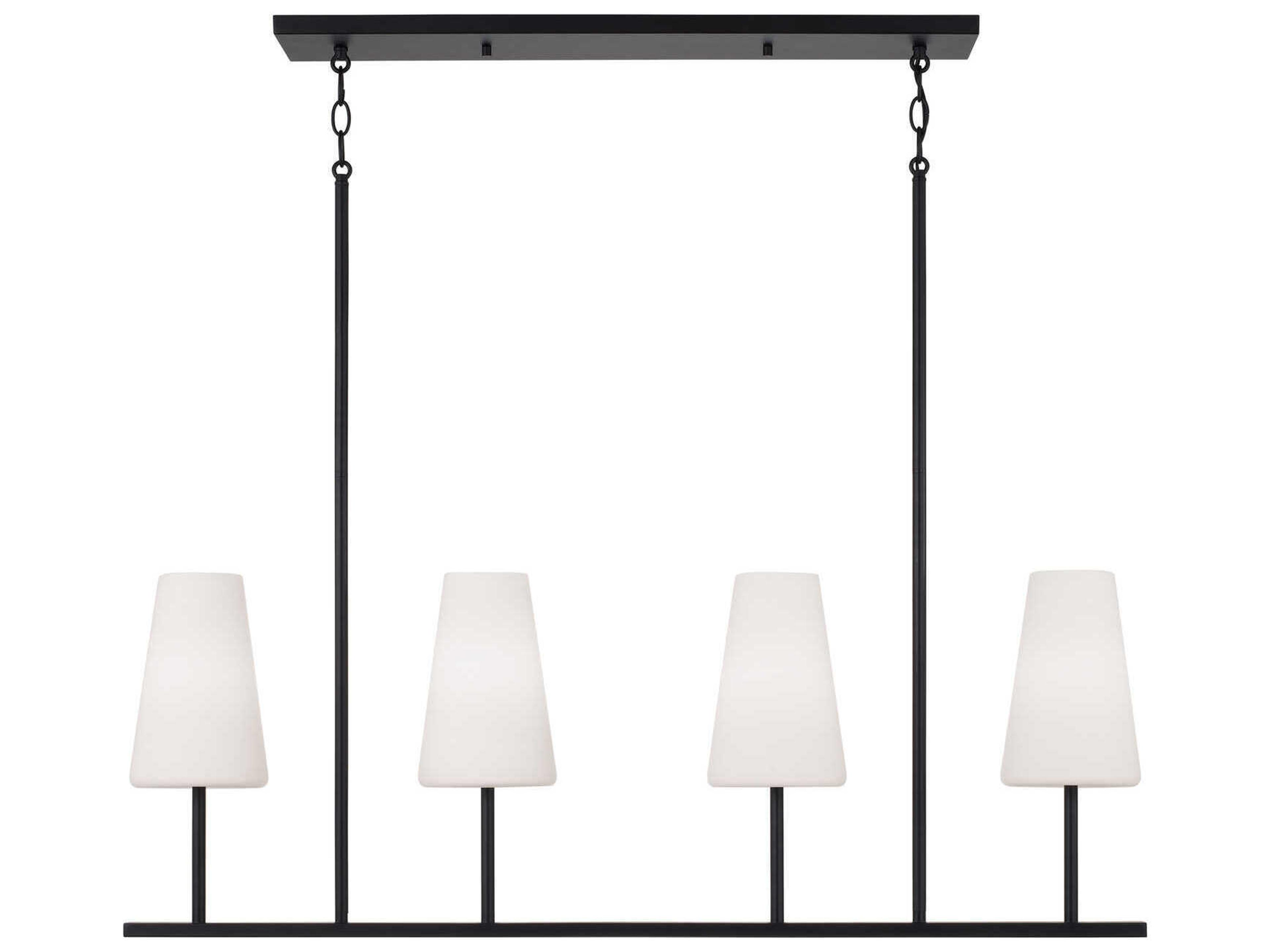 Averitt 4-Light Matte Black Island Pendant