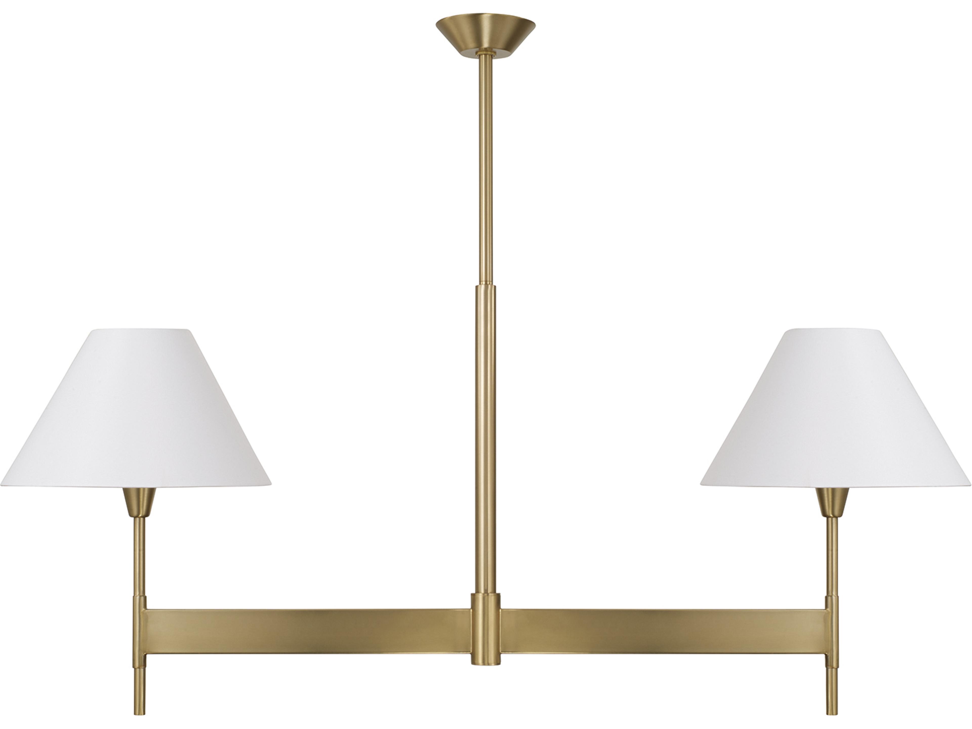Leland 2-light Aged Brass Linear Island Pendant