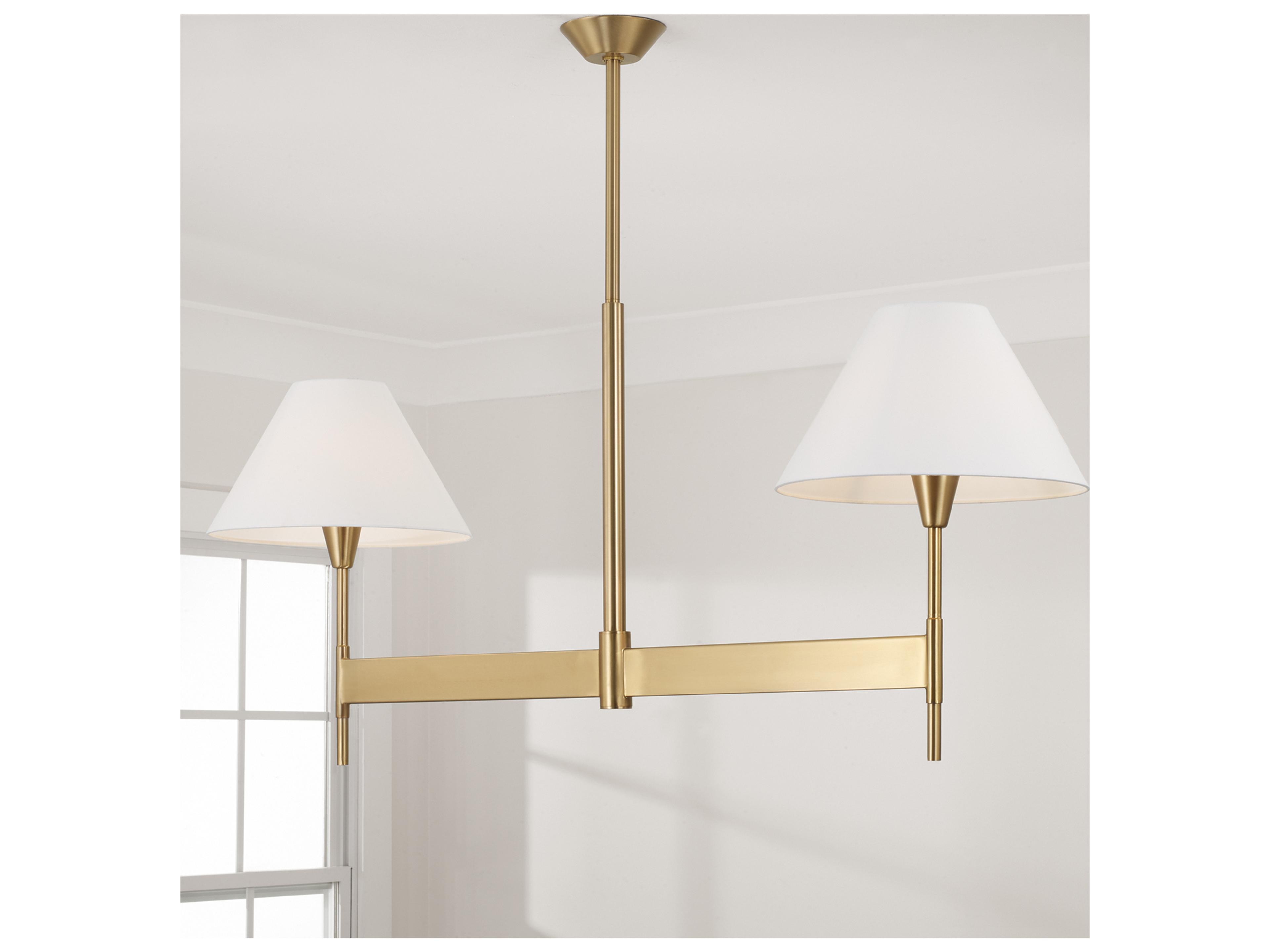 Capital Lighting Leland 2-light Aged Brass Linear Island Pendant