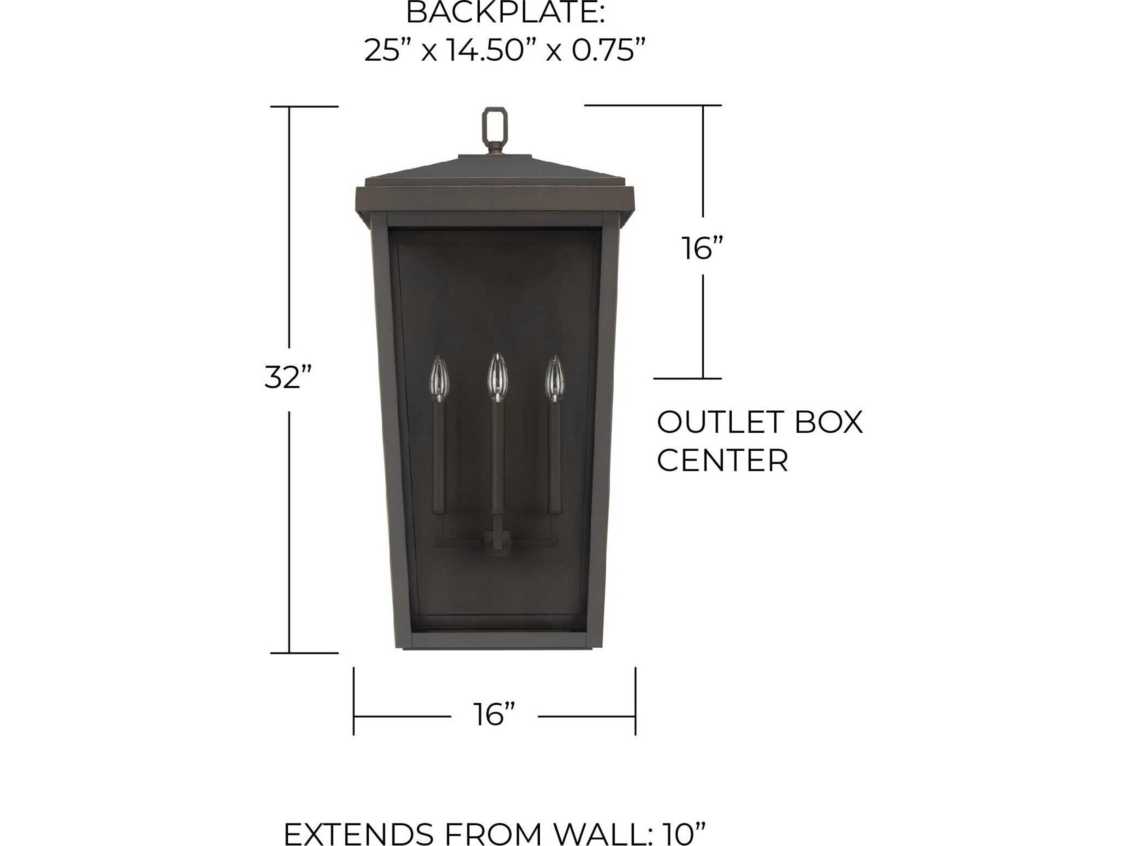 Capital Lighting Donnelly 3 - Light Outdoor Wall Light