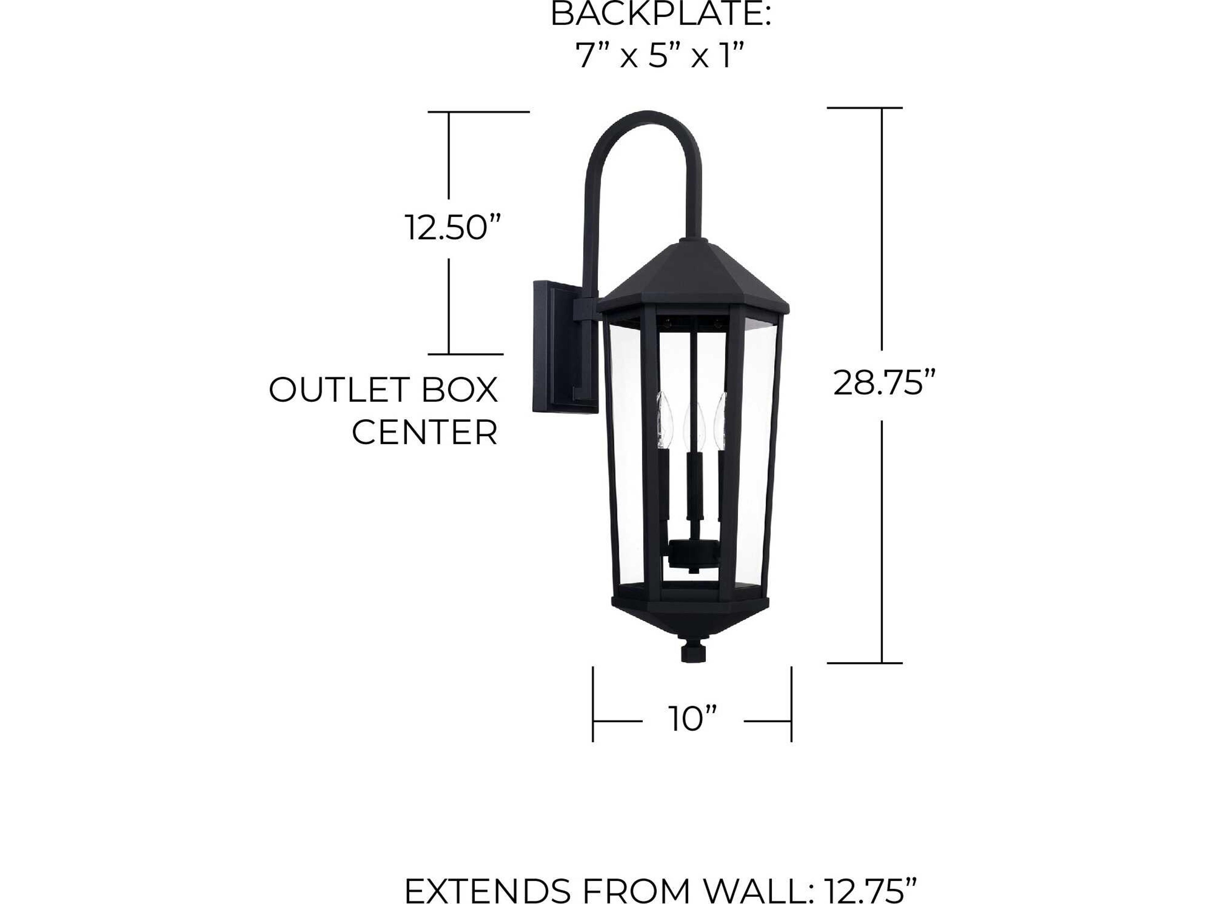 Capital Lighting Ellsworth 3 - Light Outdoor Wall Lantern