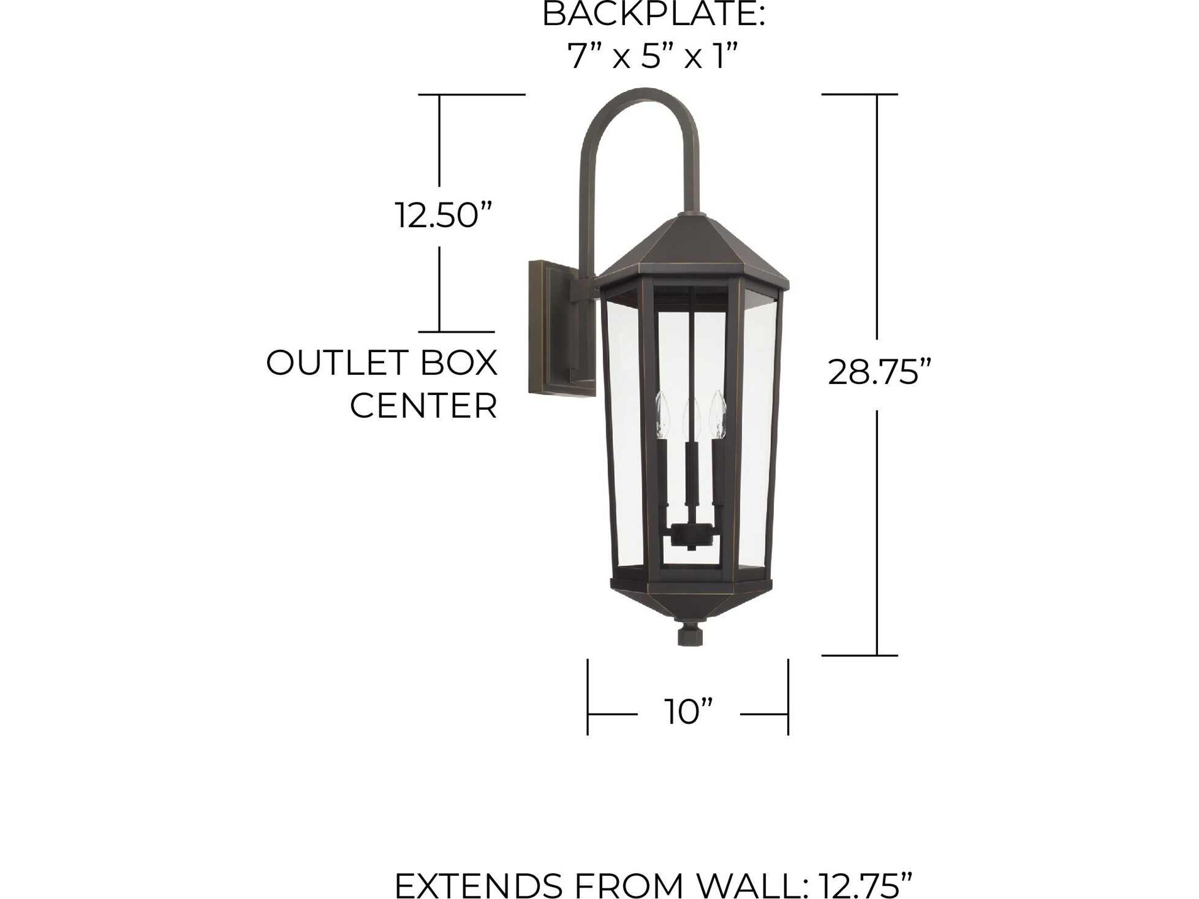 Capital Lighting Ellsworth 3 - Light Outdoor Wall Light