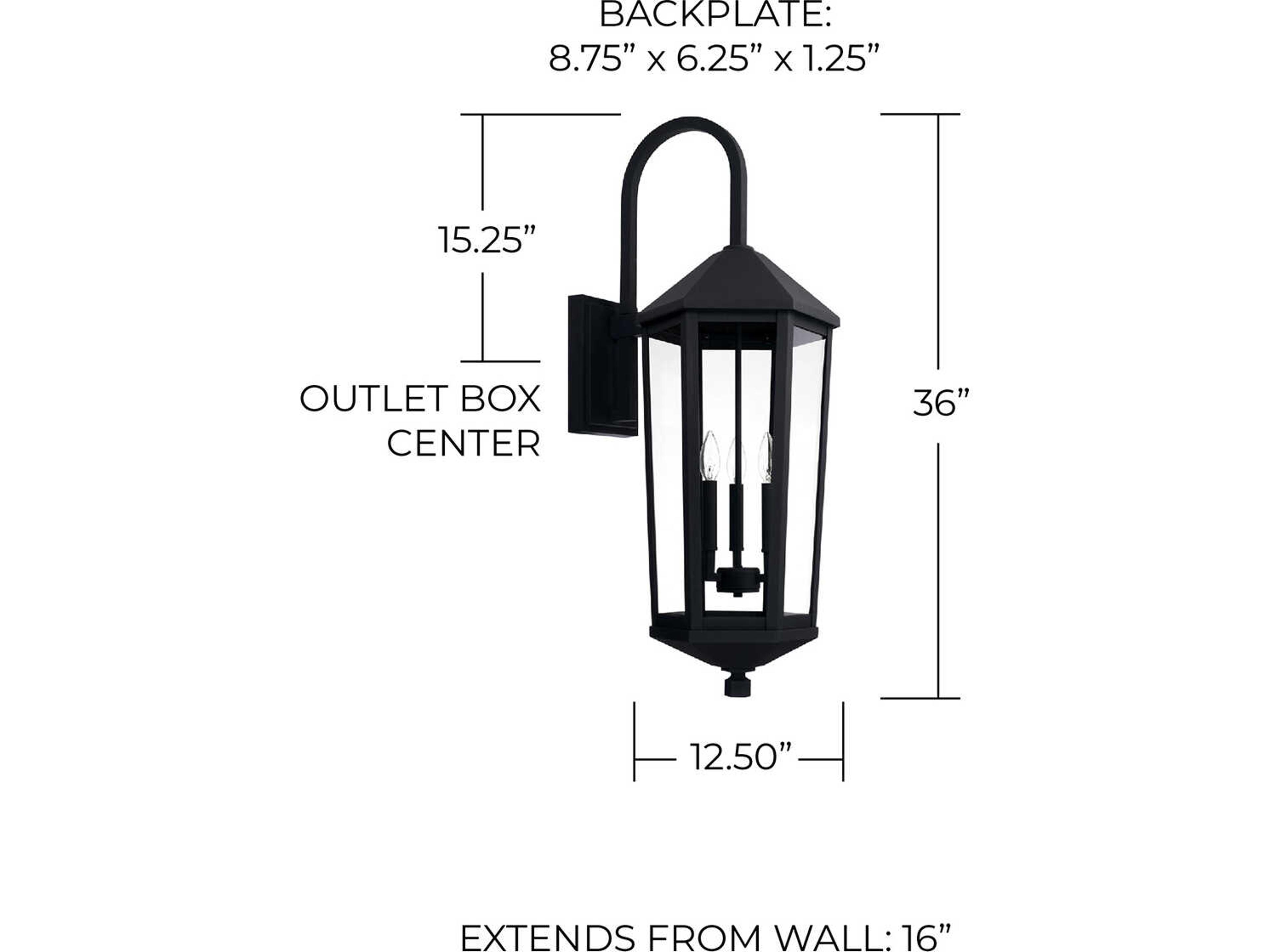 Capital Lighting Ellsworth 3 - Light Outdoor Wall Lantern