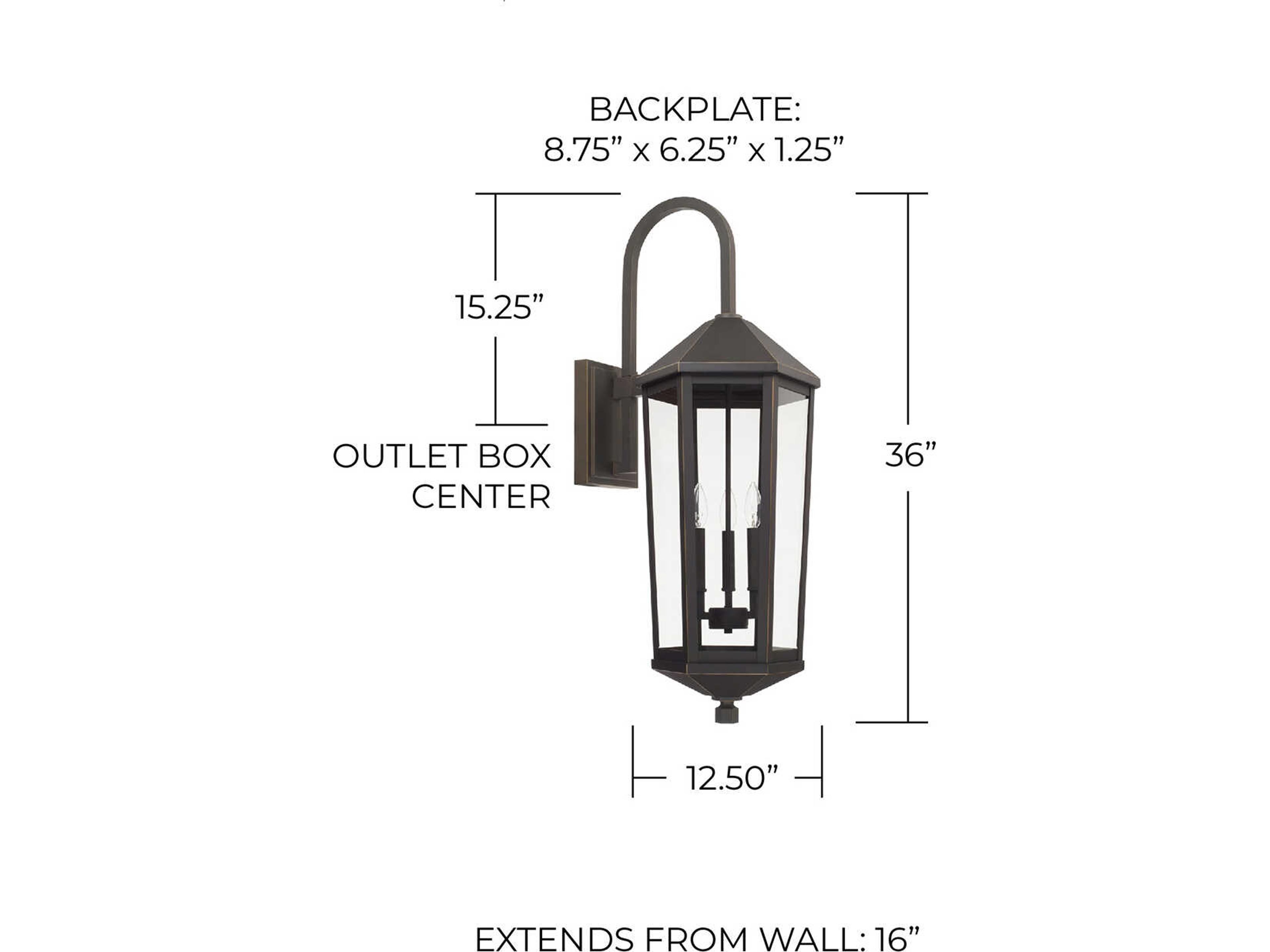 Capital Lighting Ellsworth 3 - Light Outdoor Wall Light