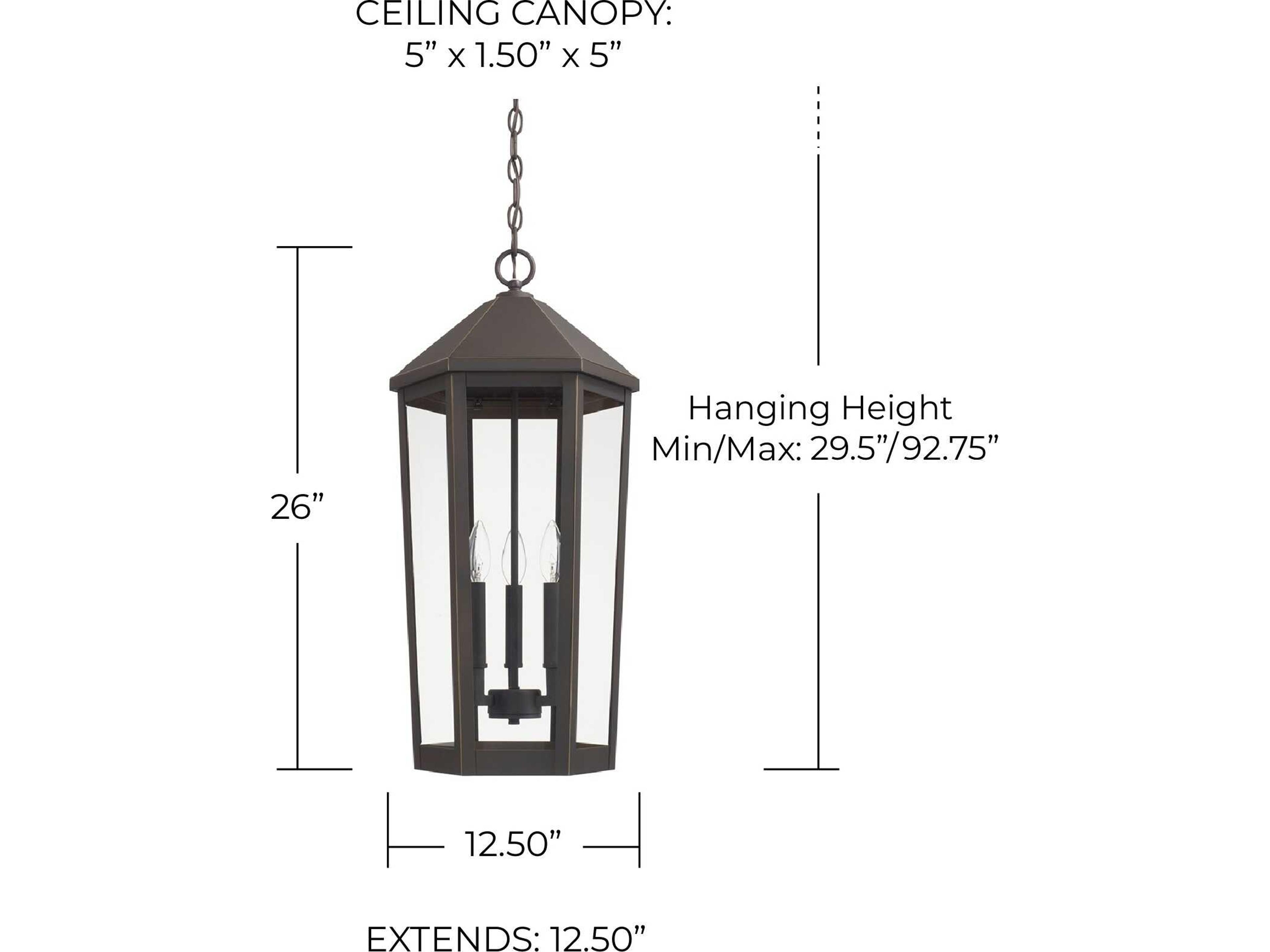 Capital Lighting Ellsworth 3 - Light Outdoor Hanging Light