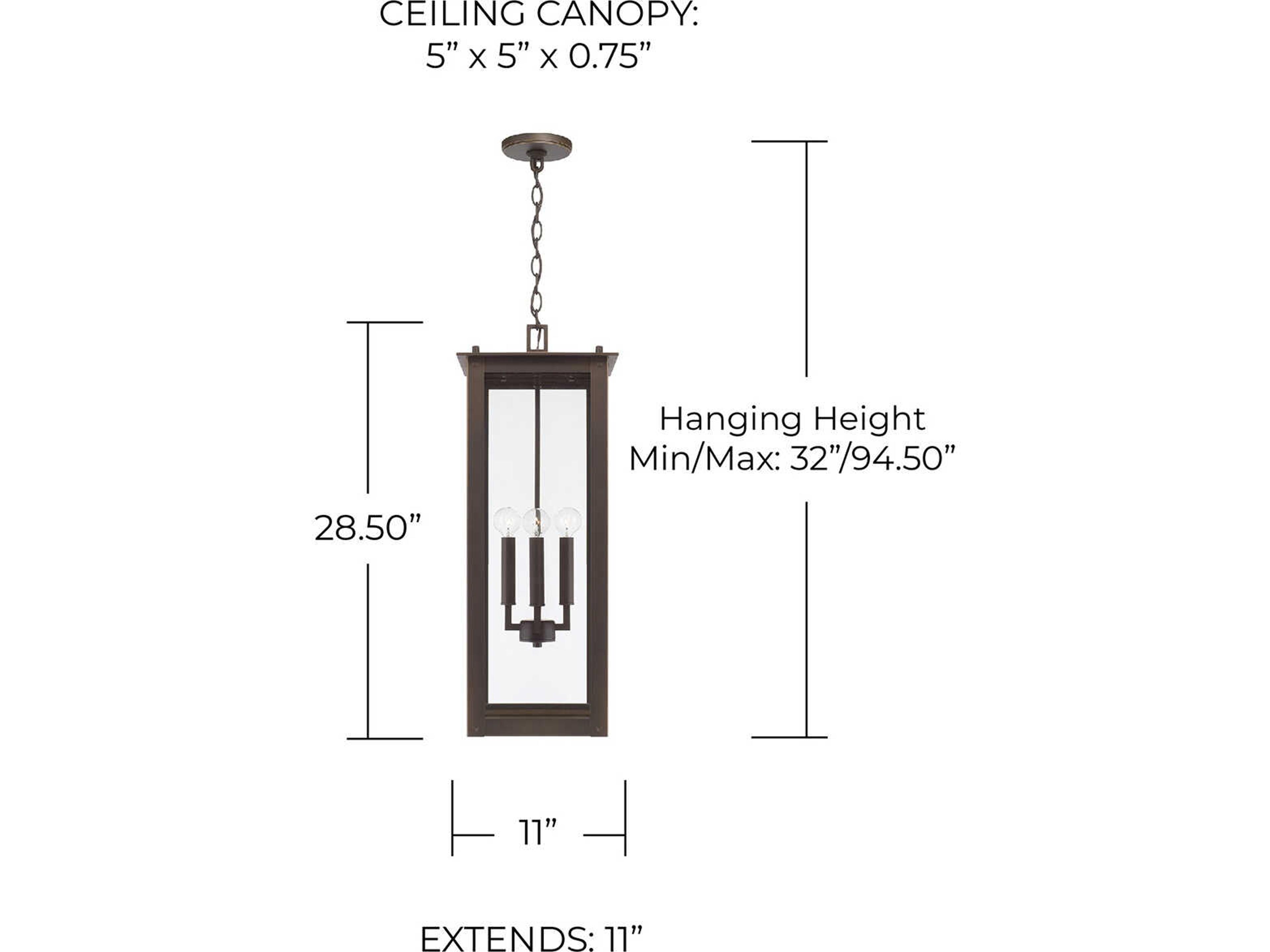 Capital Lighting Hunt 4-Light Outdoor Hanging Light
