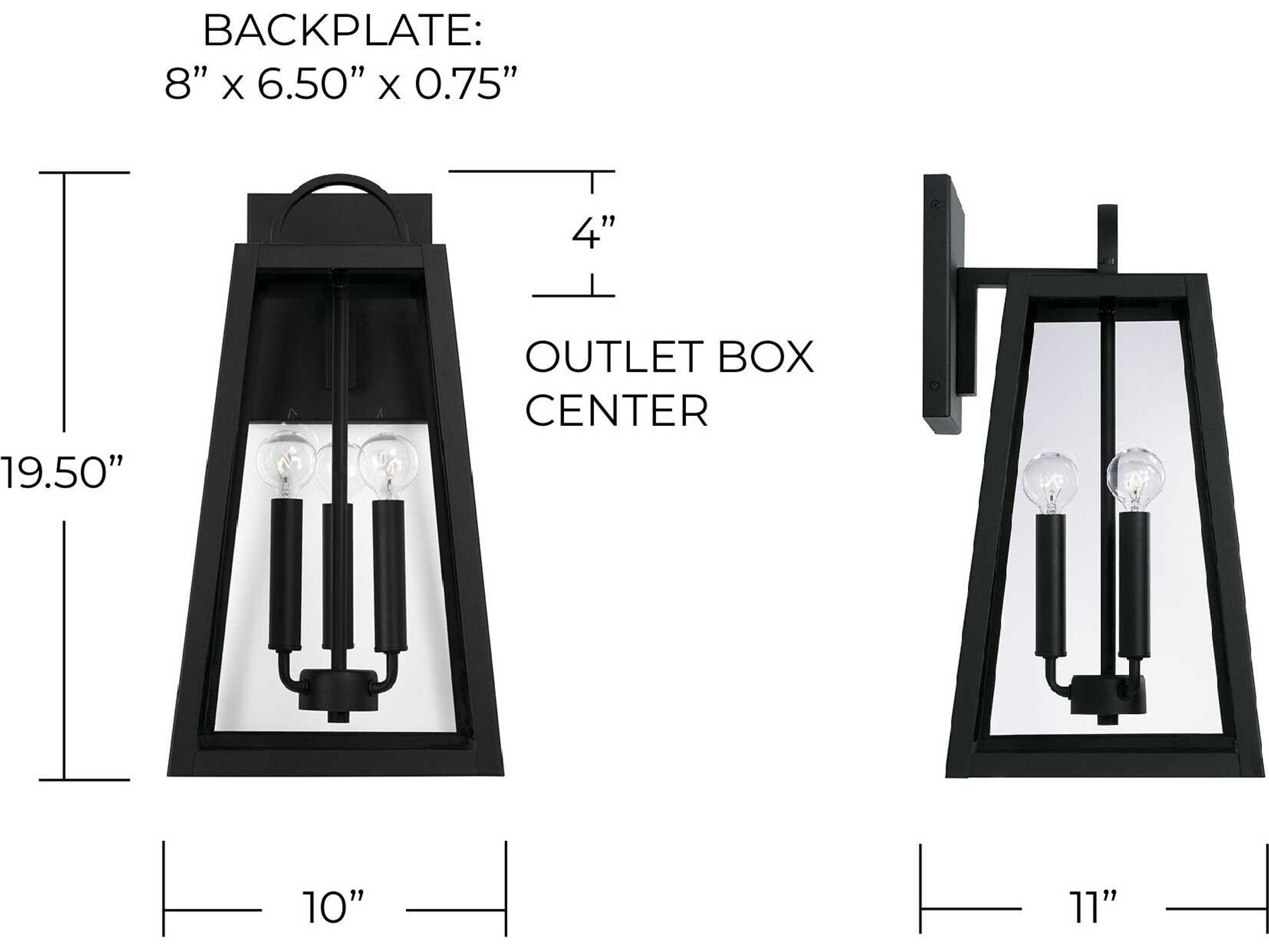 Capital Lighting Leighton 3 - Light Outdoor Wall Light
