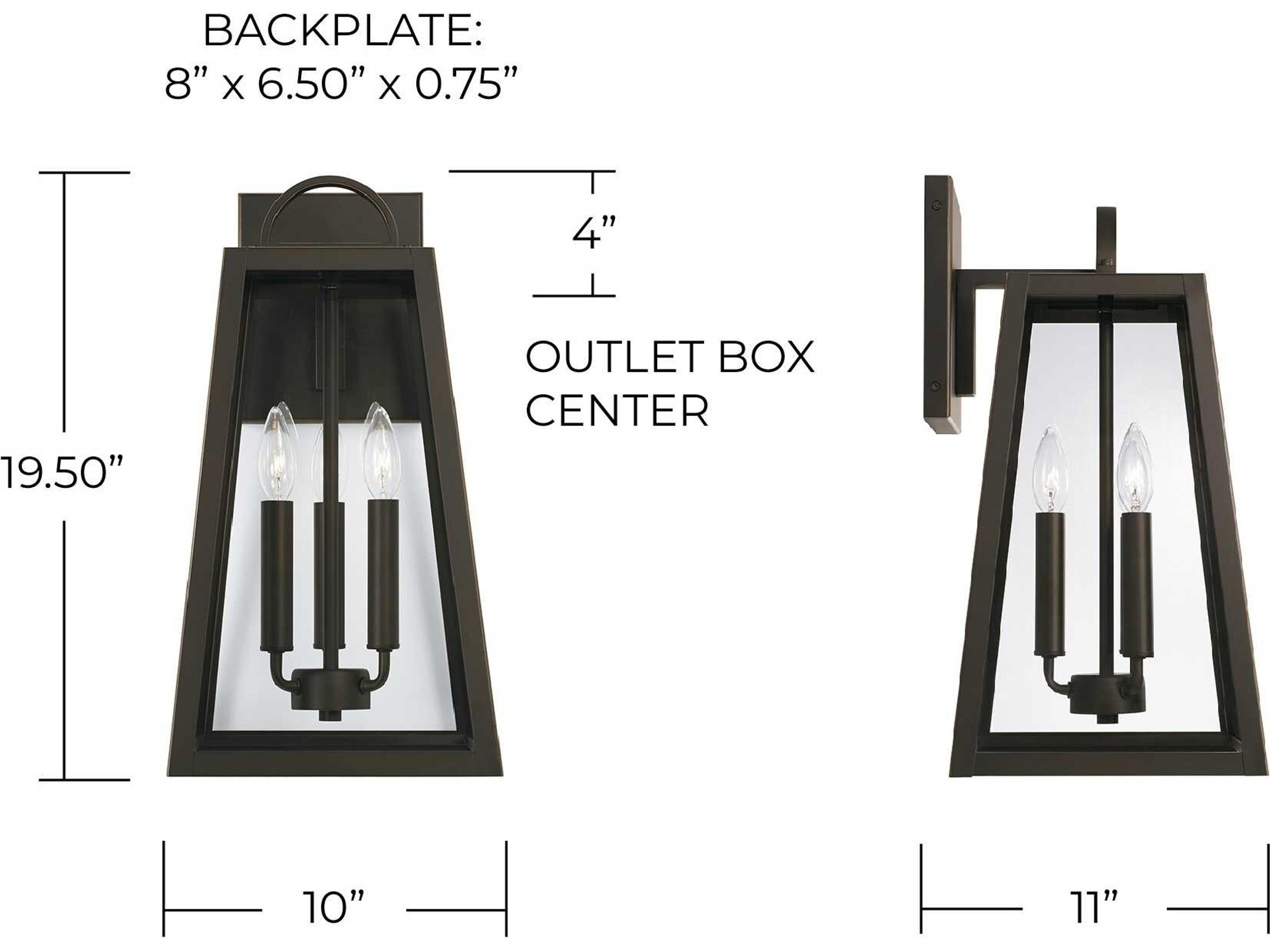 Capital Lighting Leighton 3 - Light Outdoor Wall Light