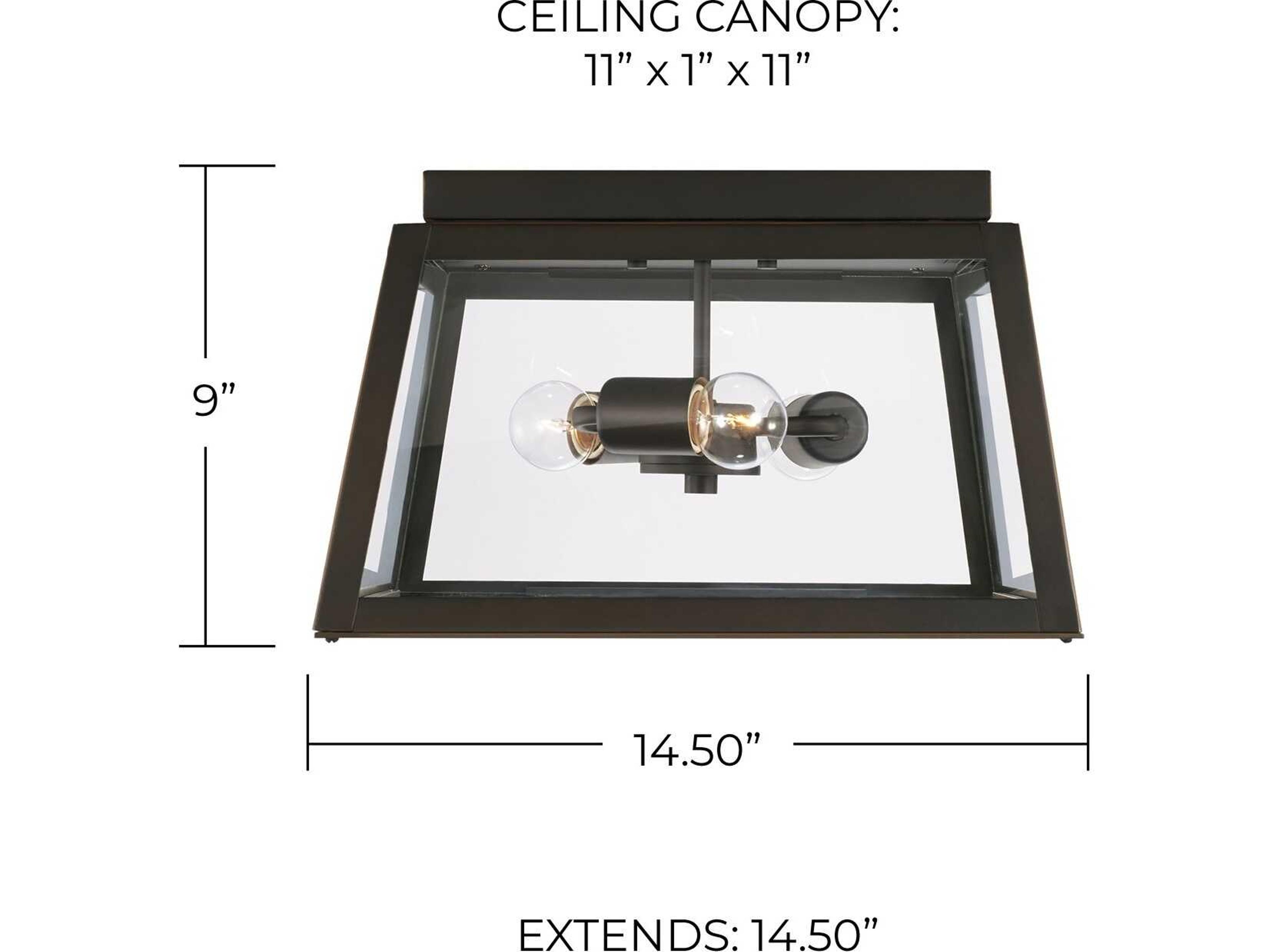 Capital Lighting Leighton 3-Light Oiled Bronze Glass Flush Mount