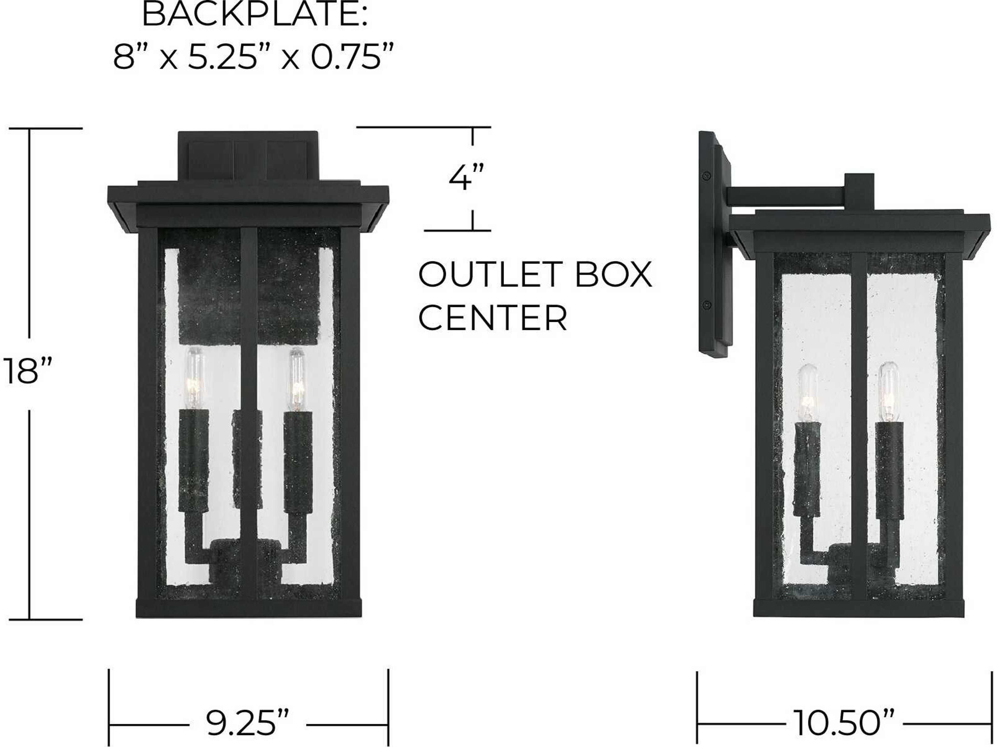 Capital Lighting Barrett 3 - Light Outdoor Wall Light
