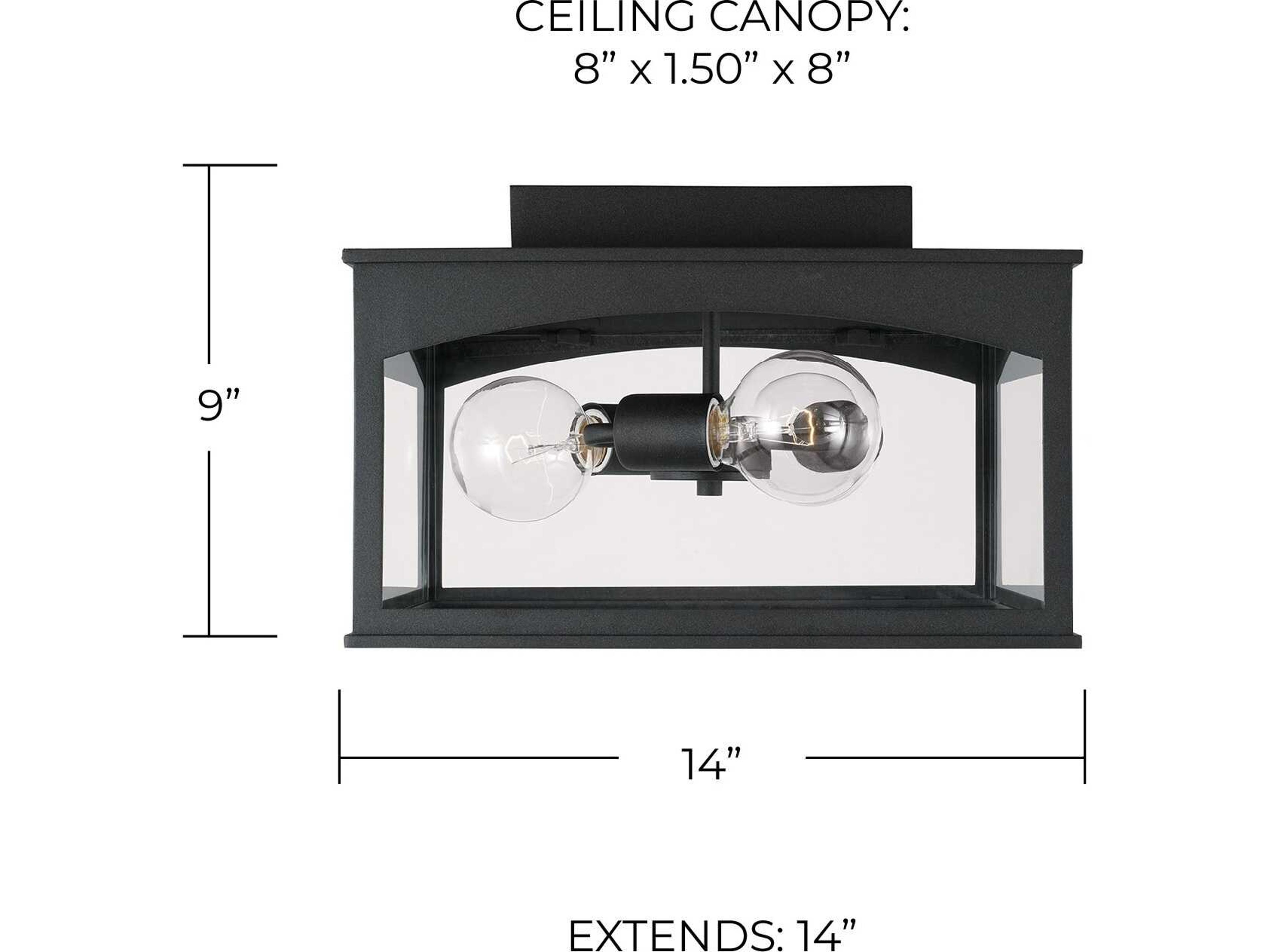 Capital Lighting Burton 3 - Light Outdoor Ceiling Light