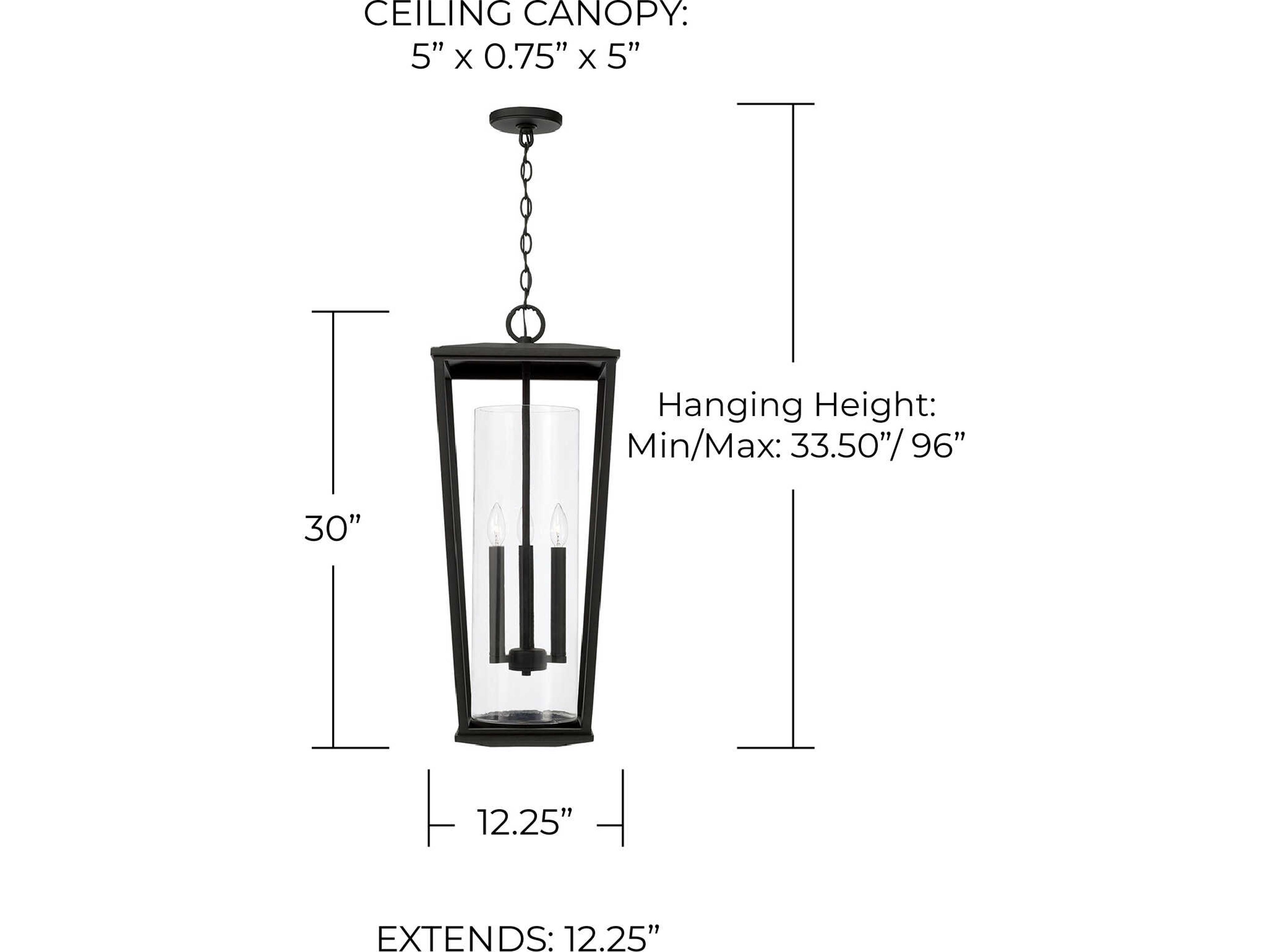 Capital Lighting Elliott 3 - Light Outdoor Hanging Light