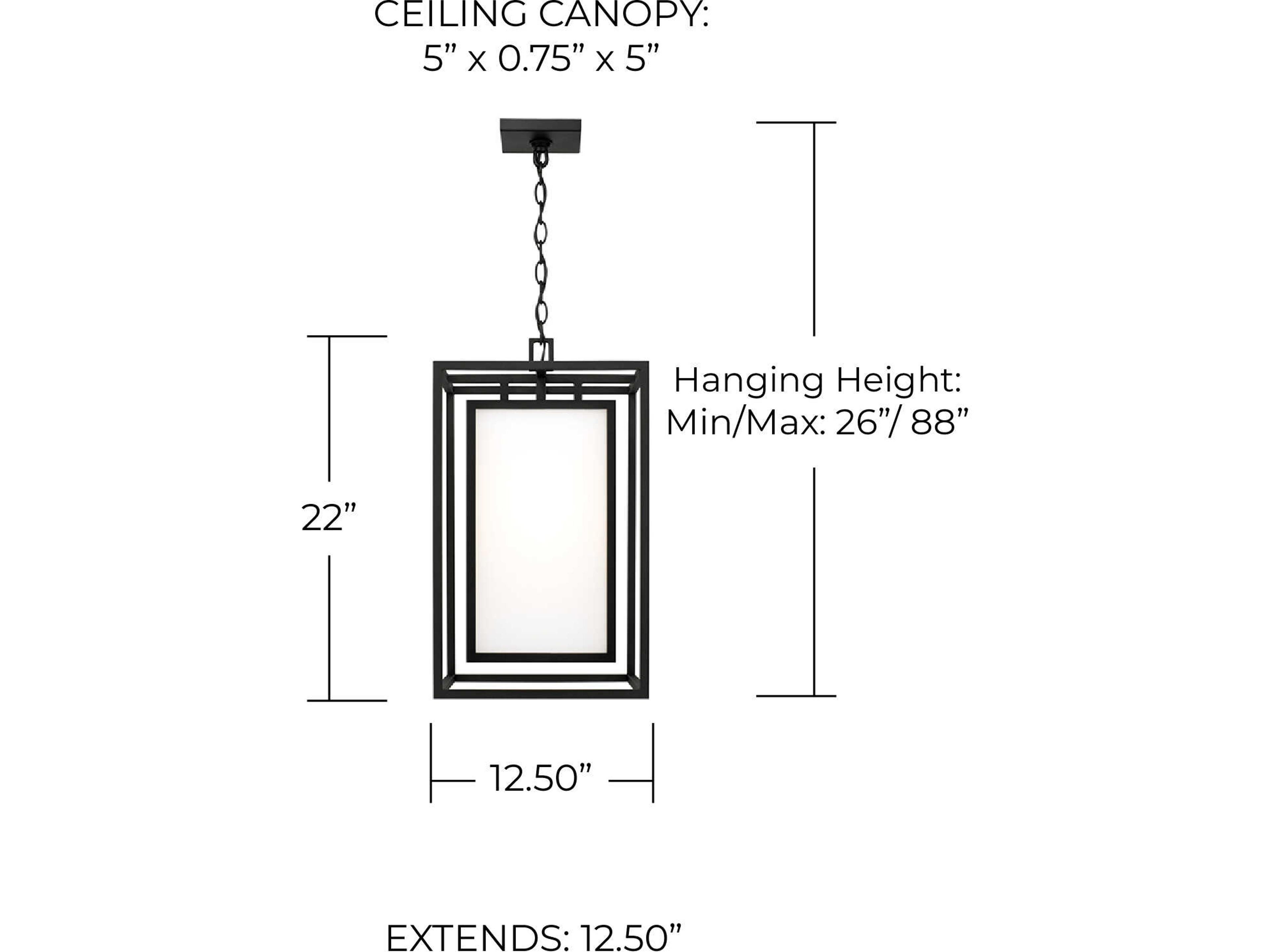 Capital Lighting Aiden 1-Light Outdoor Hanging Light