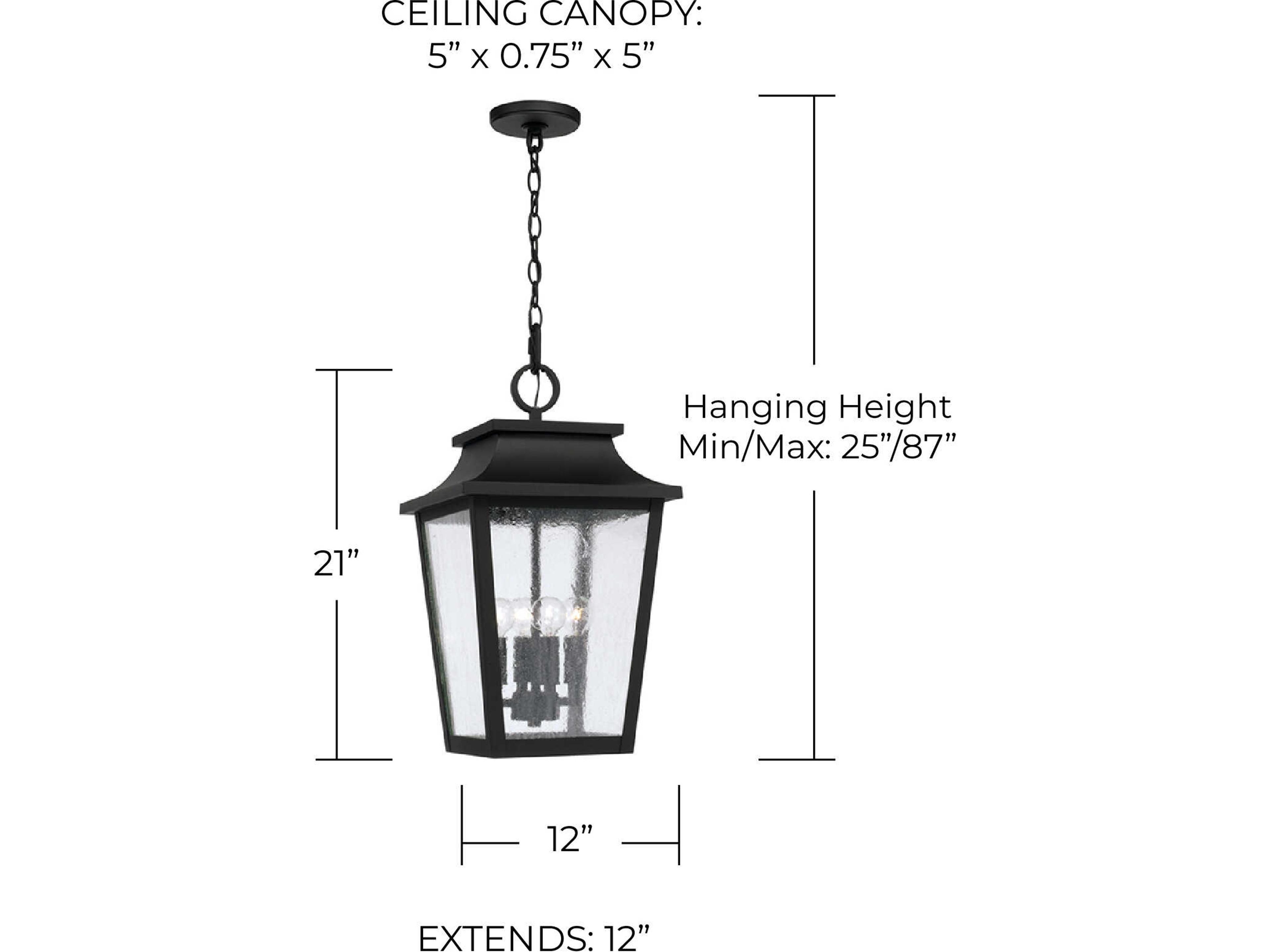 Capital Lighting Chandler 4-Light Outdoor Hanging Light