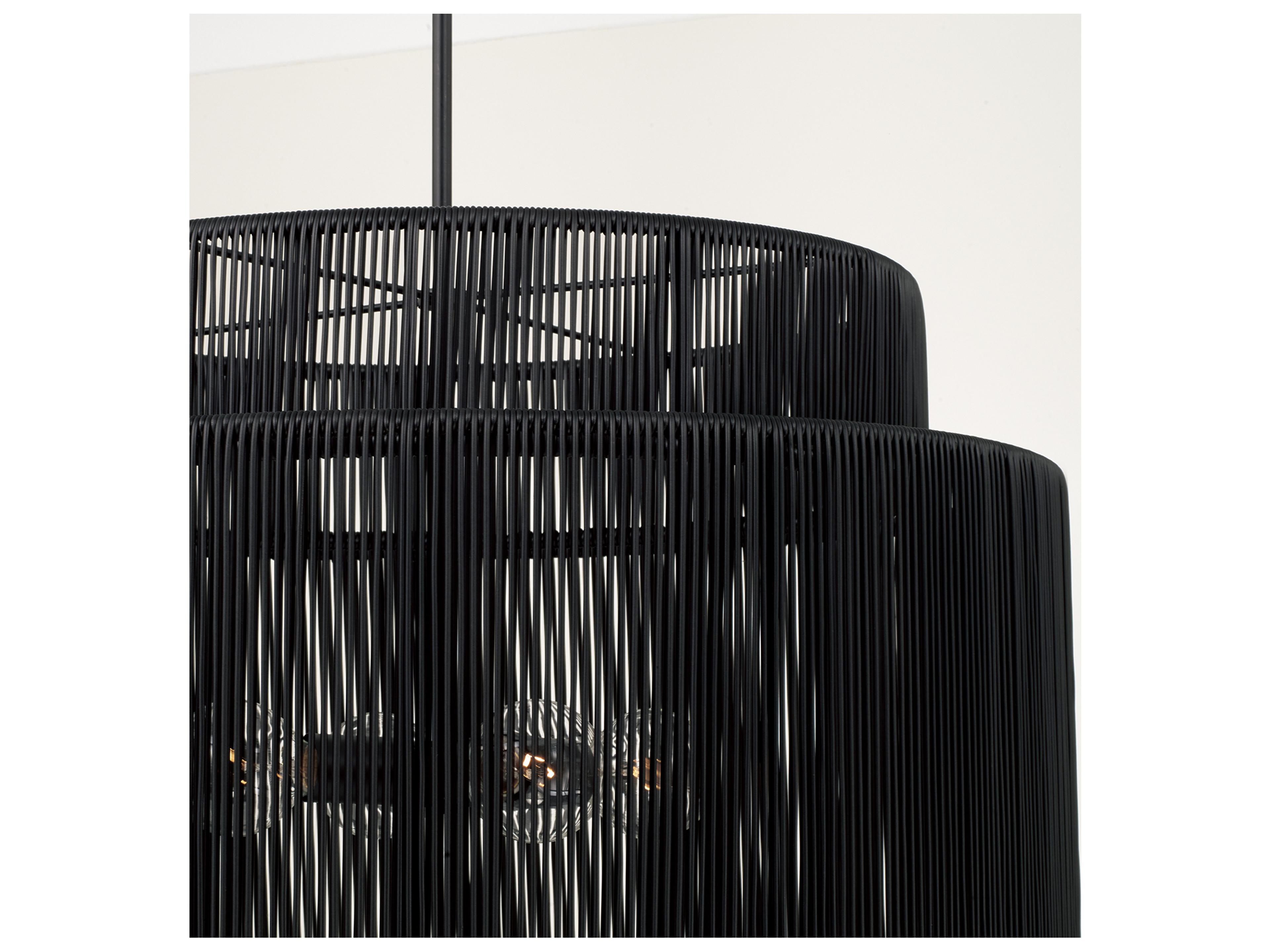 Capital Lighting Jasper 4-light Oynx And Black Cylinder Pendant