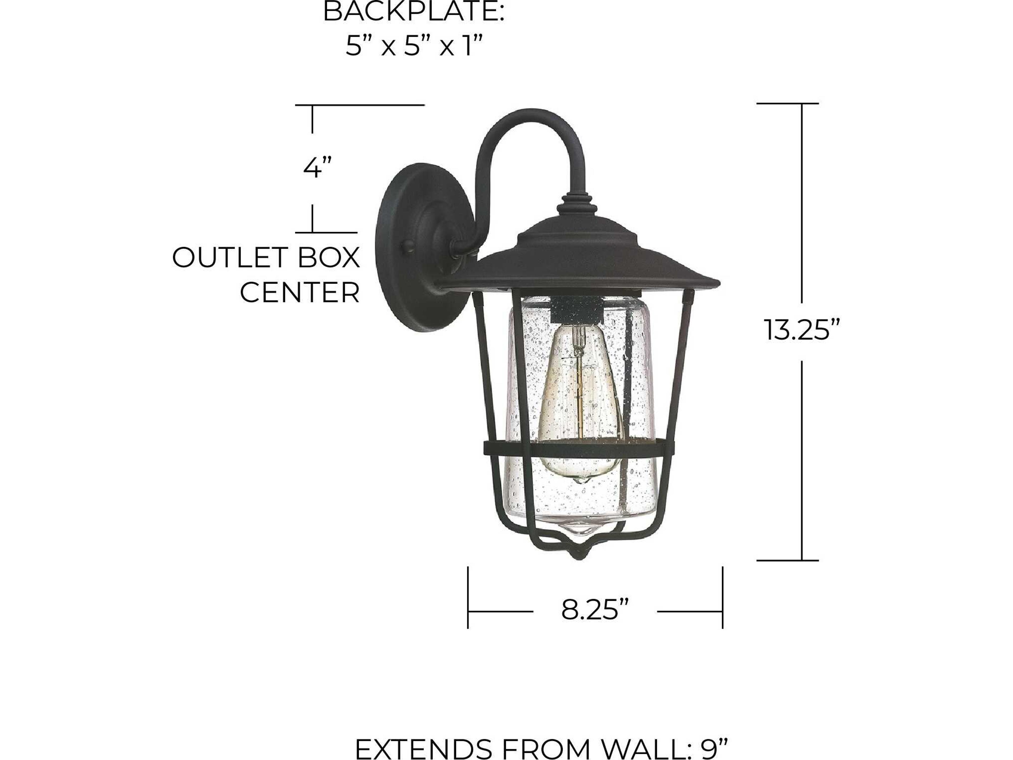 Capital Lighting Creekside Black Outdoor Wall Light