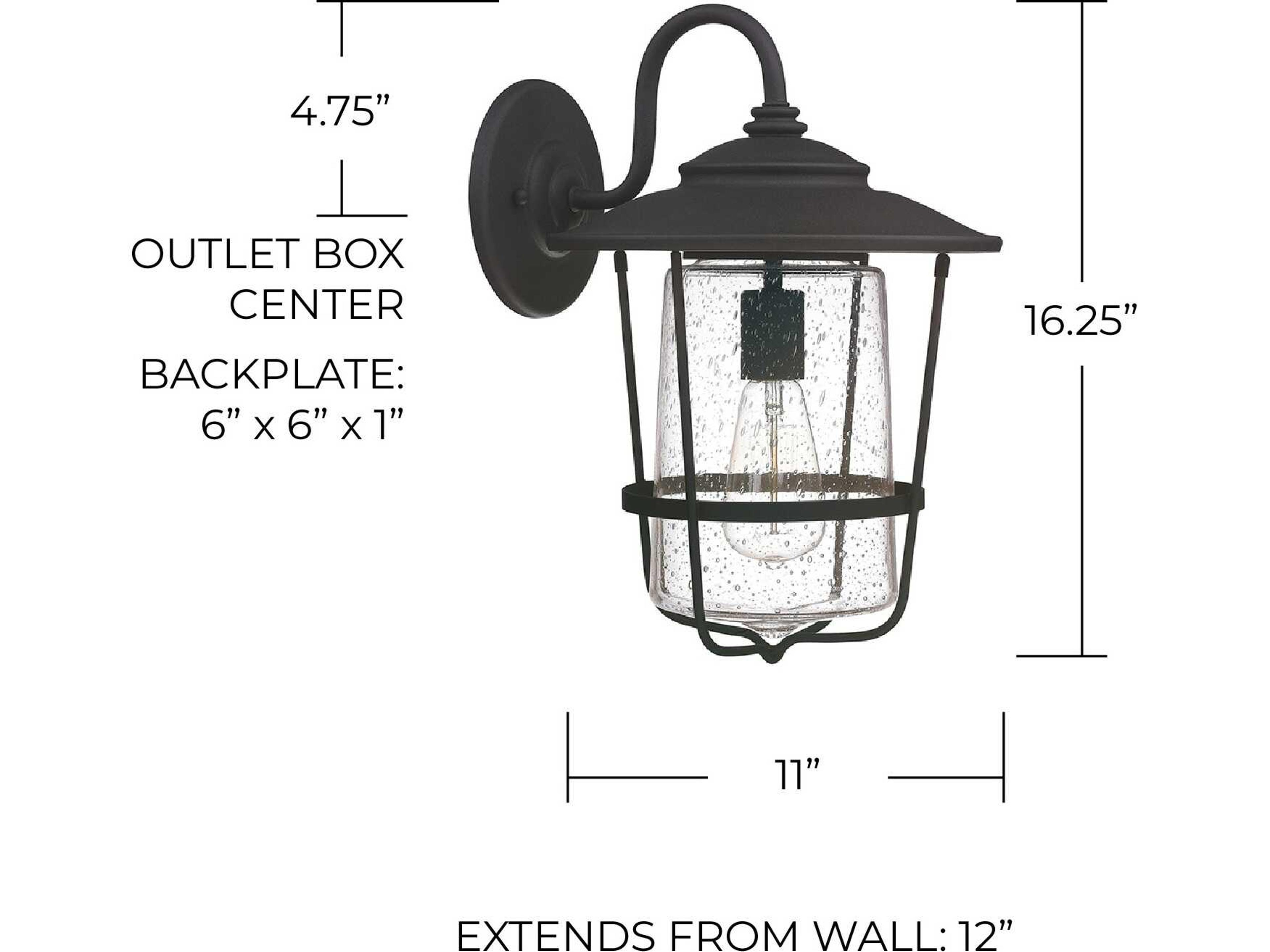 Capital Lighting Creekside Black Outdoor Wall Light