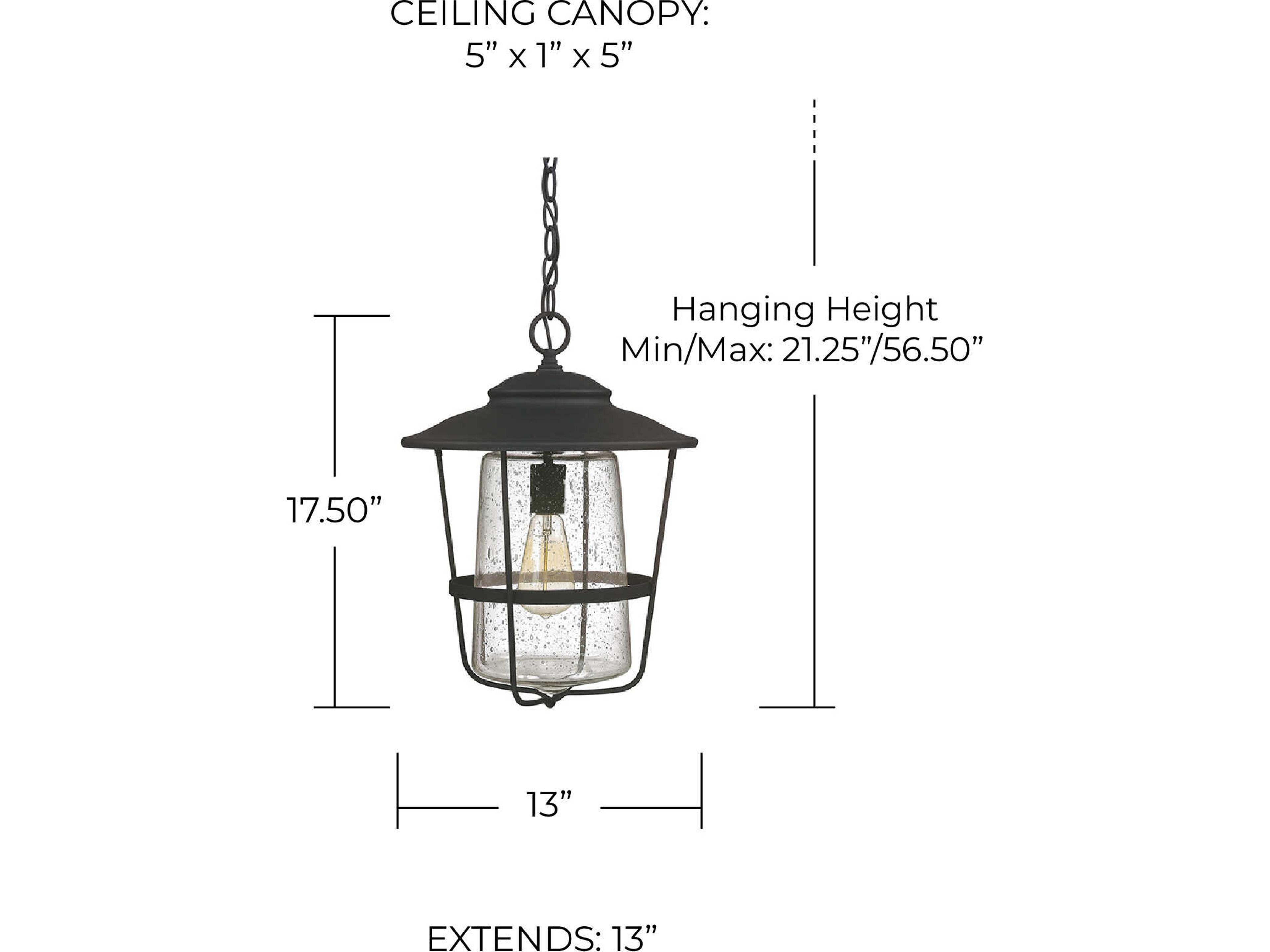 Capital Lighting Creekside 1 - Light Outdoor Hanging Light