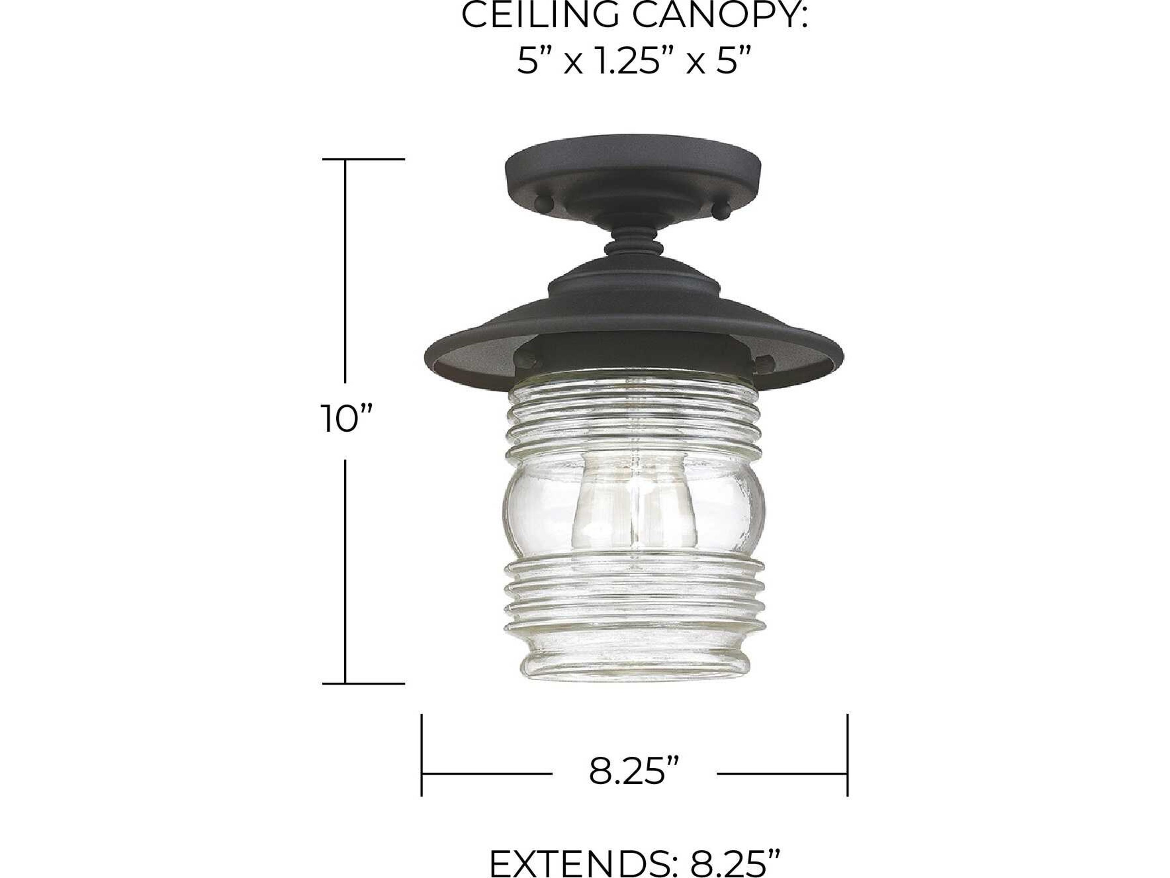 Capital Lighting Creekside 1 - Light Outdoor Ceiling Light