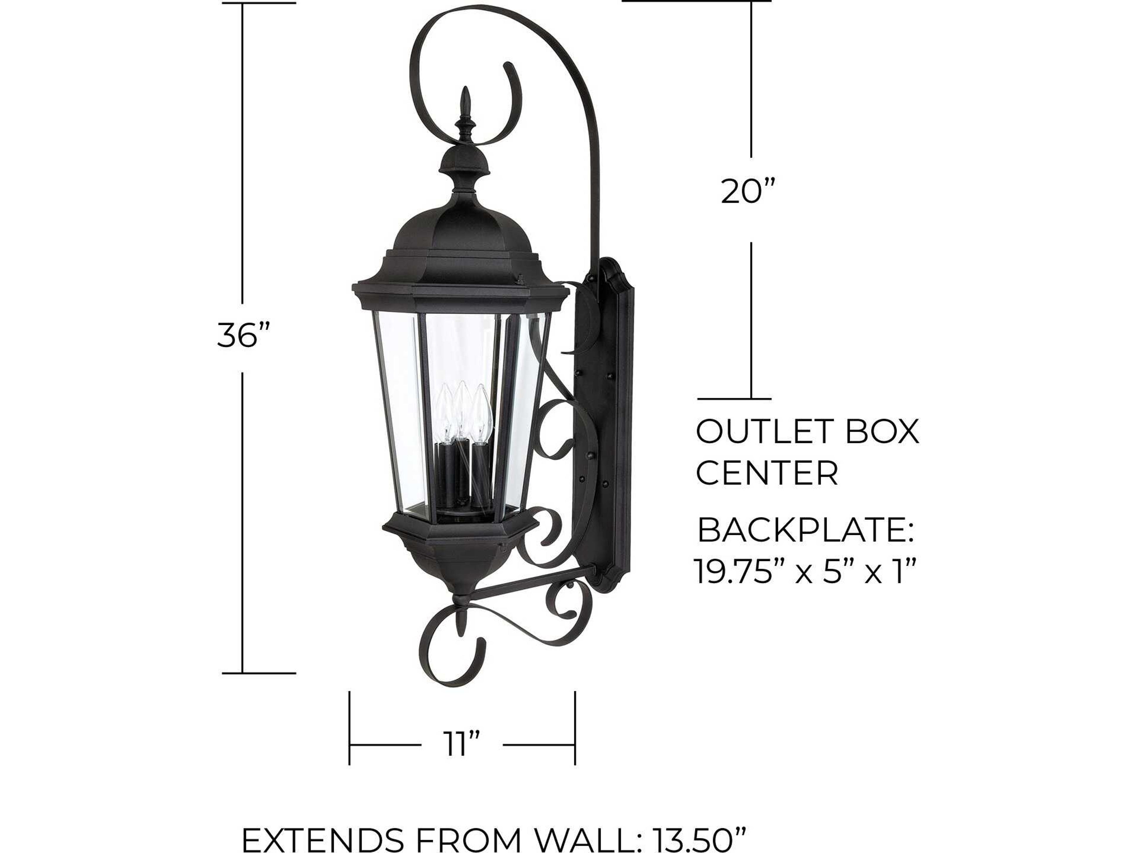 Capital Lighting Carriage House 3 - Light Outdoor Wall Light