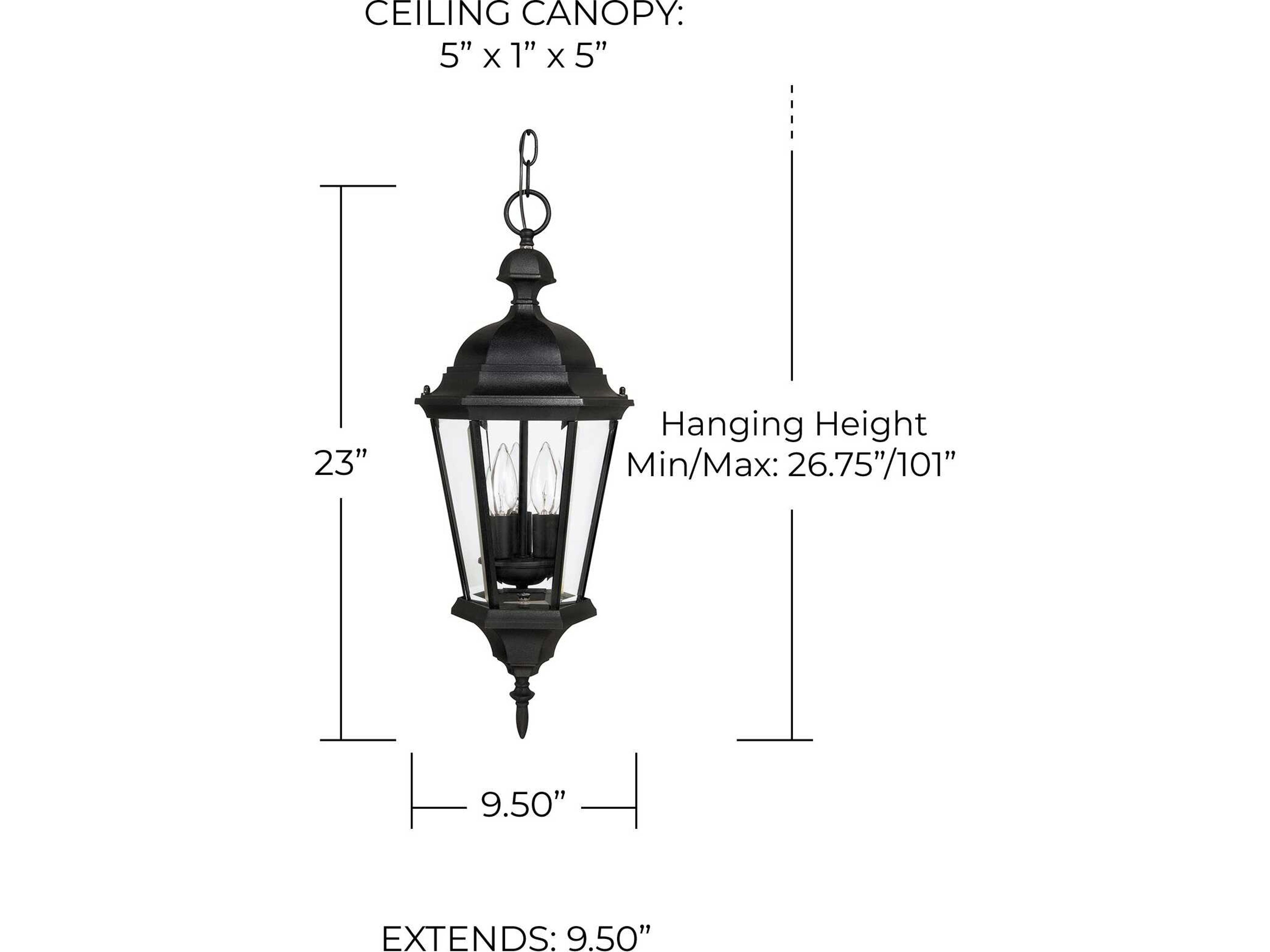 Capital Lighting Carriage House 3 - Light Outdoor Hanging Light