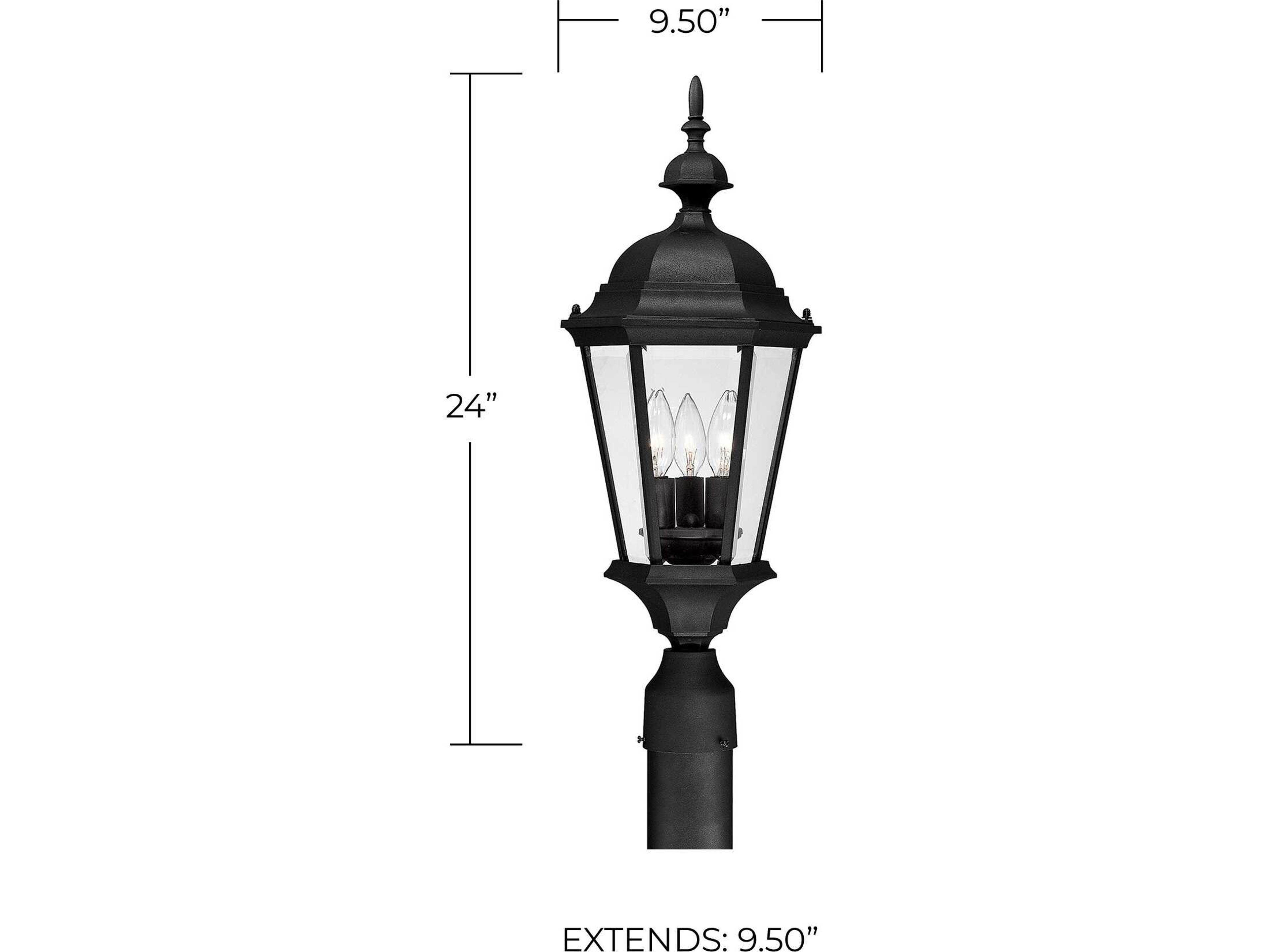 Capital Lighting Carriage House Black Outdoor Post Light