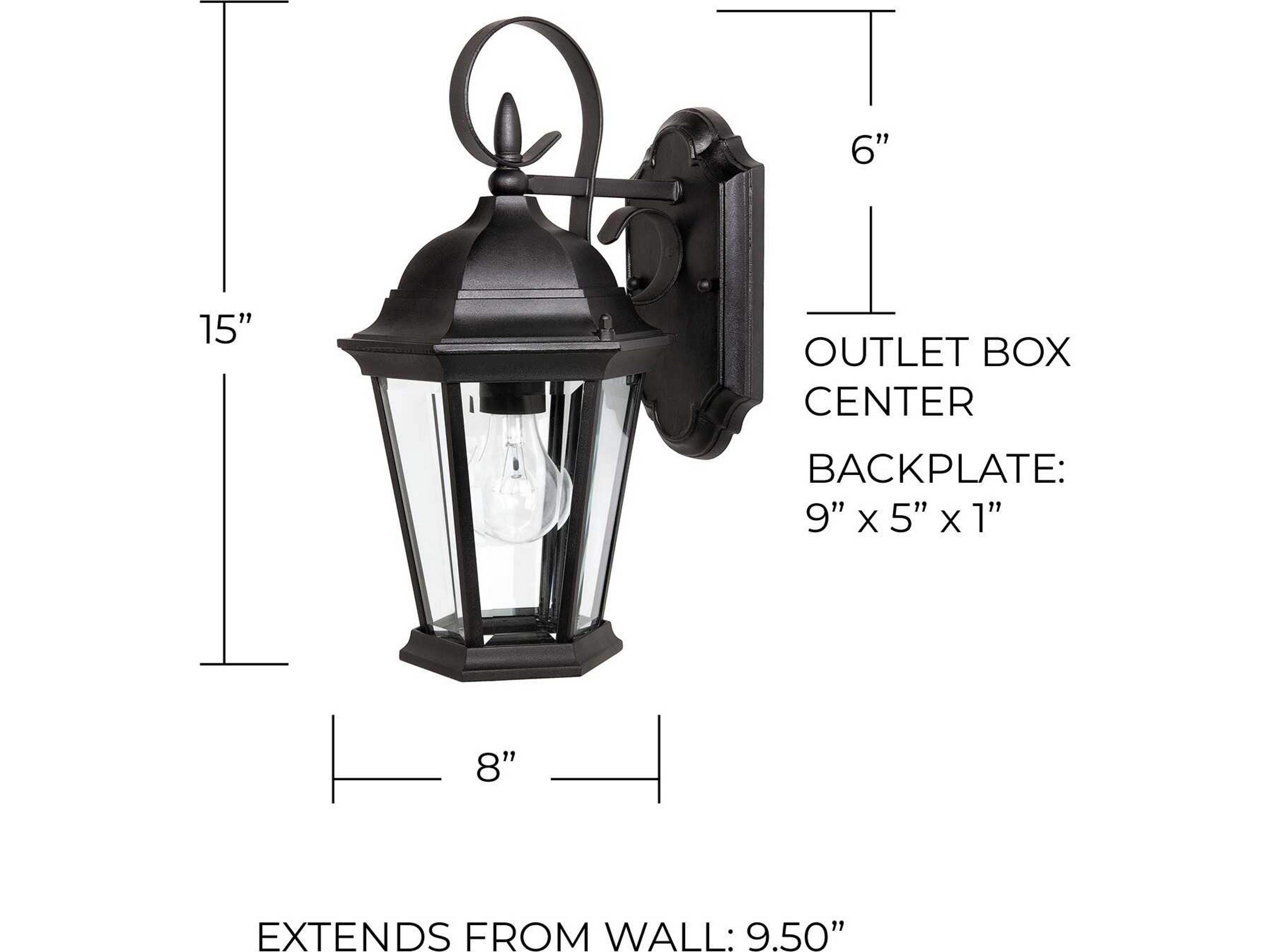 Capital Lighting Carriage House Black Outdoor Wall Light