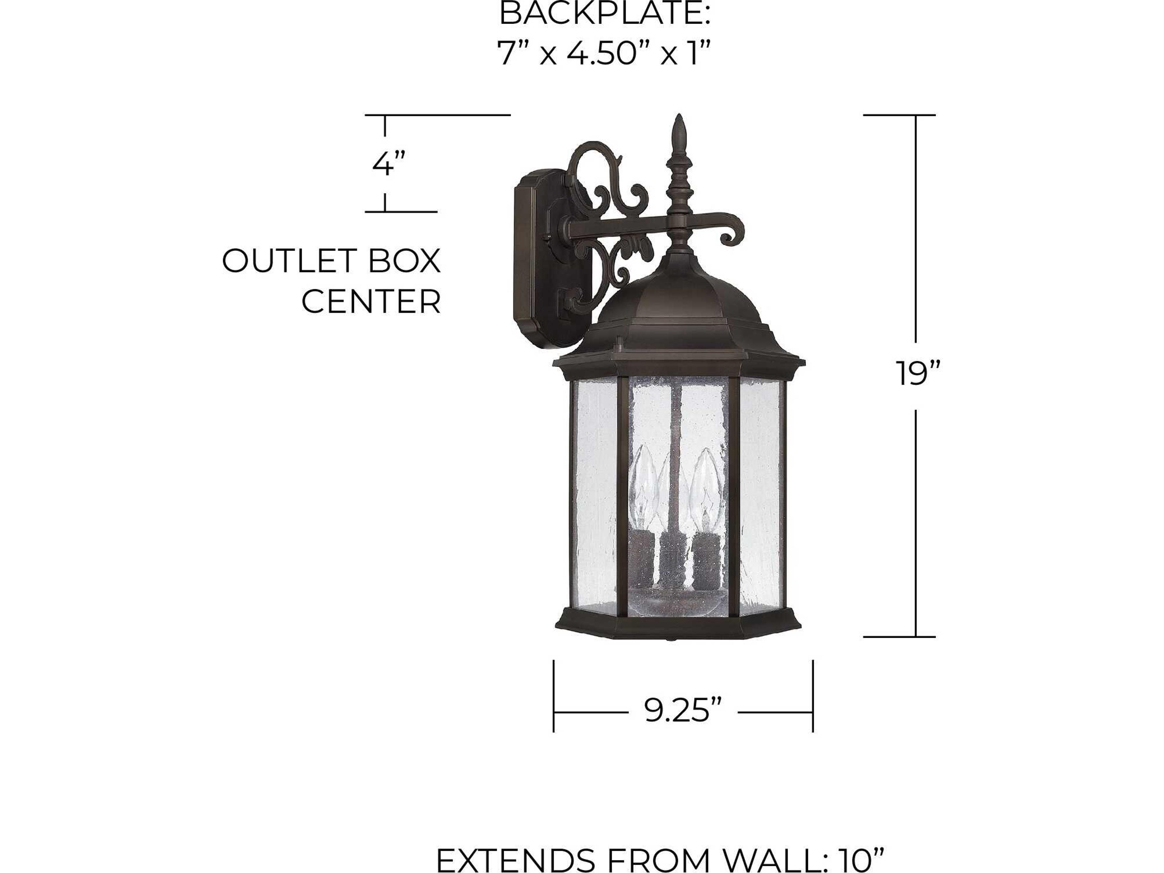 Capital Lighting Main Street 3 - Light Outdoor Wall Light