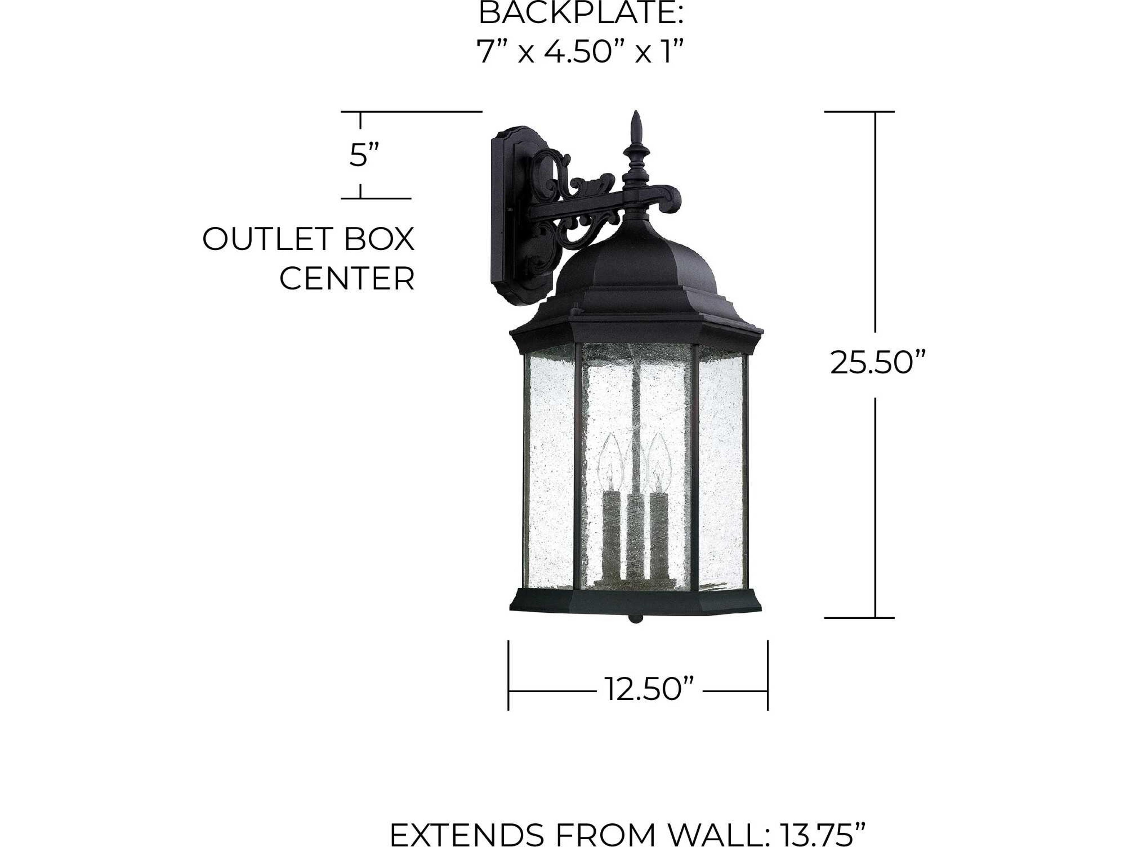 Capital Lighting Main Street 3 - Light Outdoor Wall Light