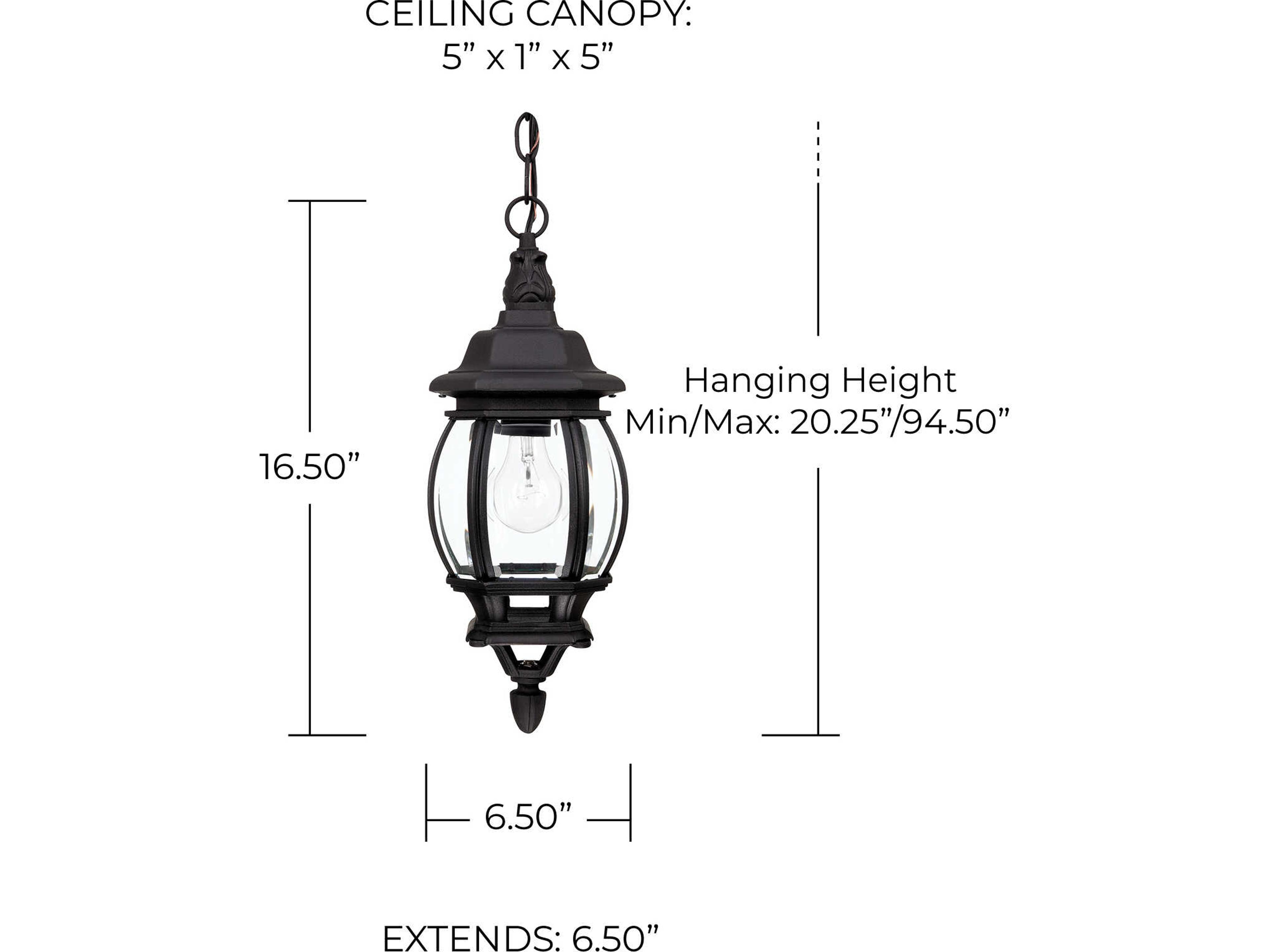 Capital Lighting French Country 1 - Light Outdoor Hanging Light