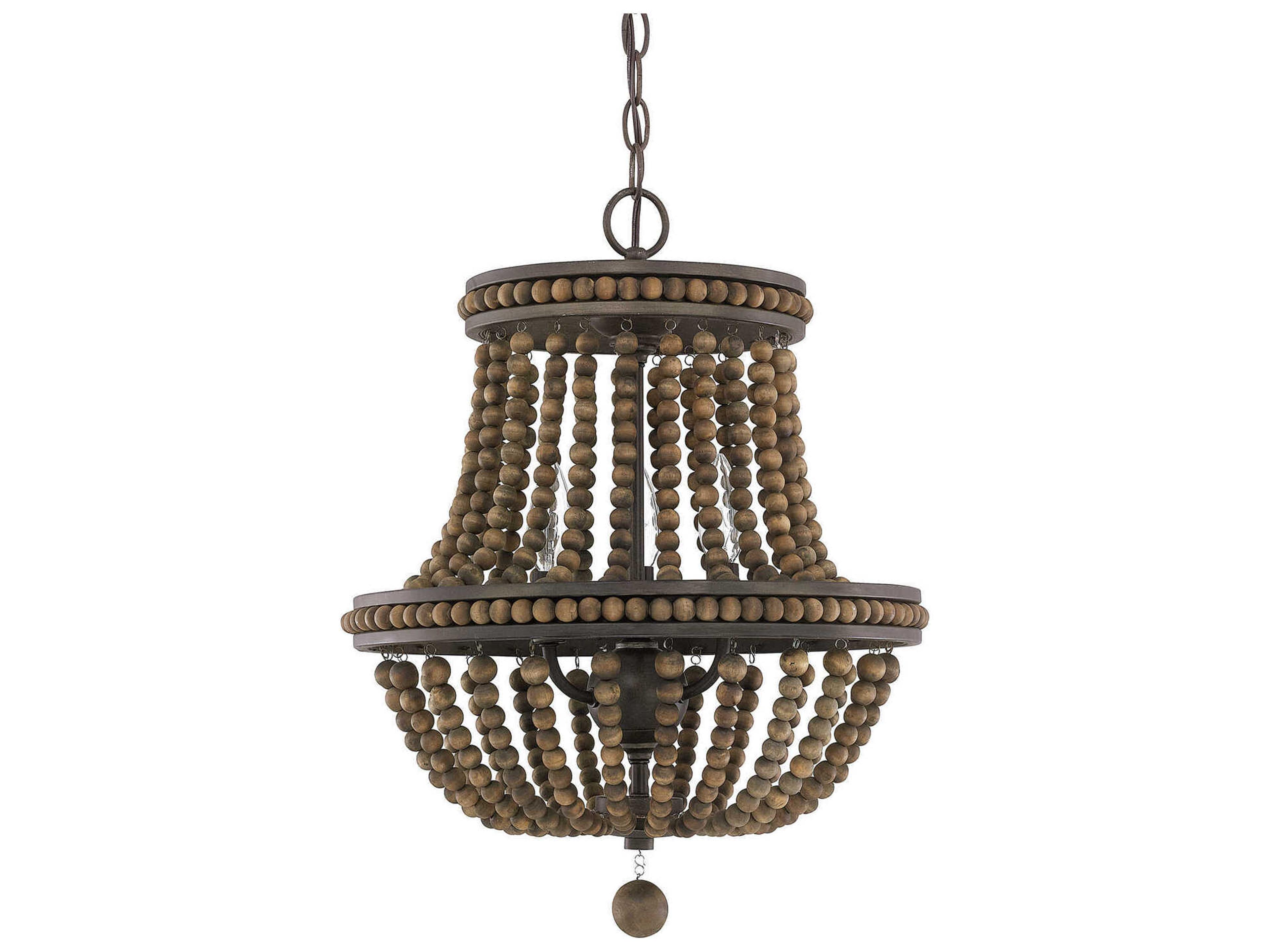 Handley 3-Light Tobacco Brown Candelabra Chandelier