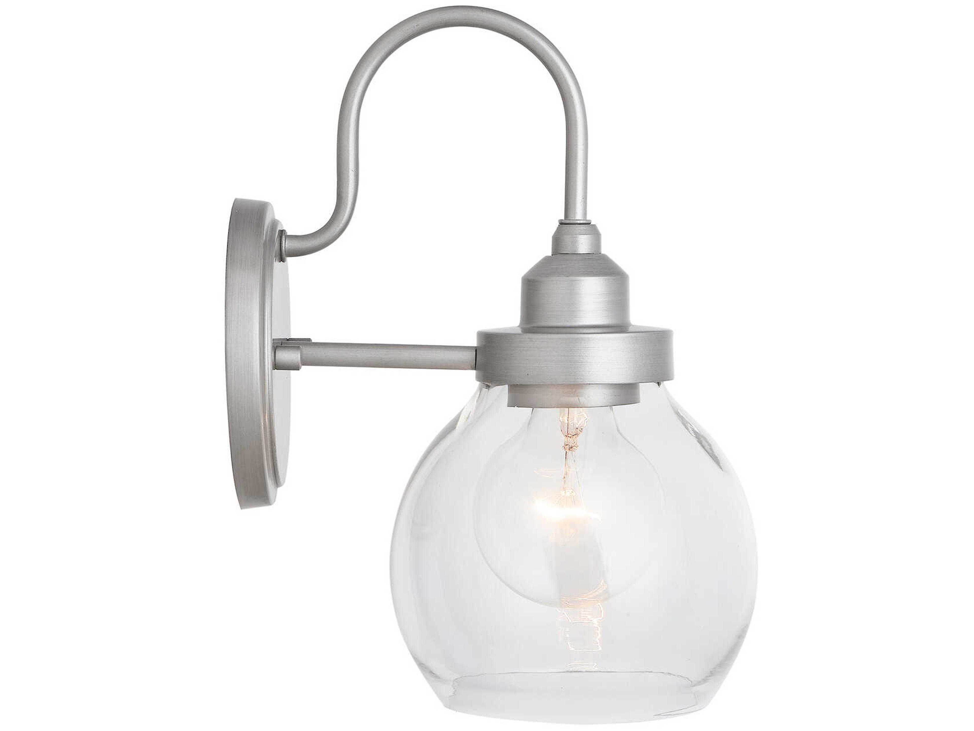 Capital Lighting Daphne 1-Light Brushed Nickel Painted Glass Wall Sconce